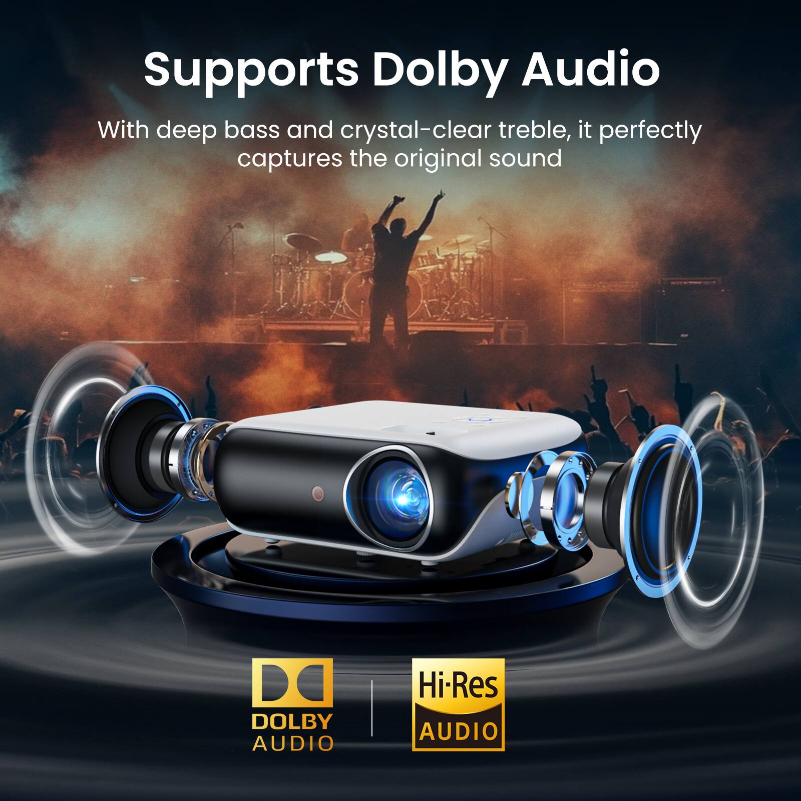 Supports Dolby Audio

With deep bass and crystal-clear treble, it perfectly captures the original sound

DOLBY AUDIO

Hi-Res AUDIO