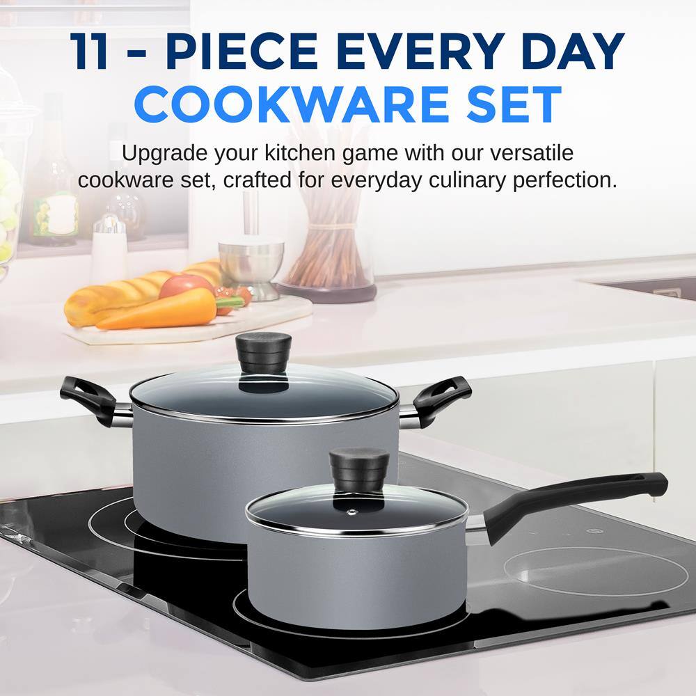 11 - PIECE EVERY DAY COOKWARE SET

Upgrade your kitchen game with our versatile cookware set, crafted for everyday culinary perfection.