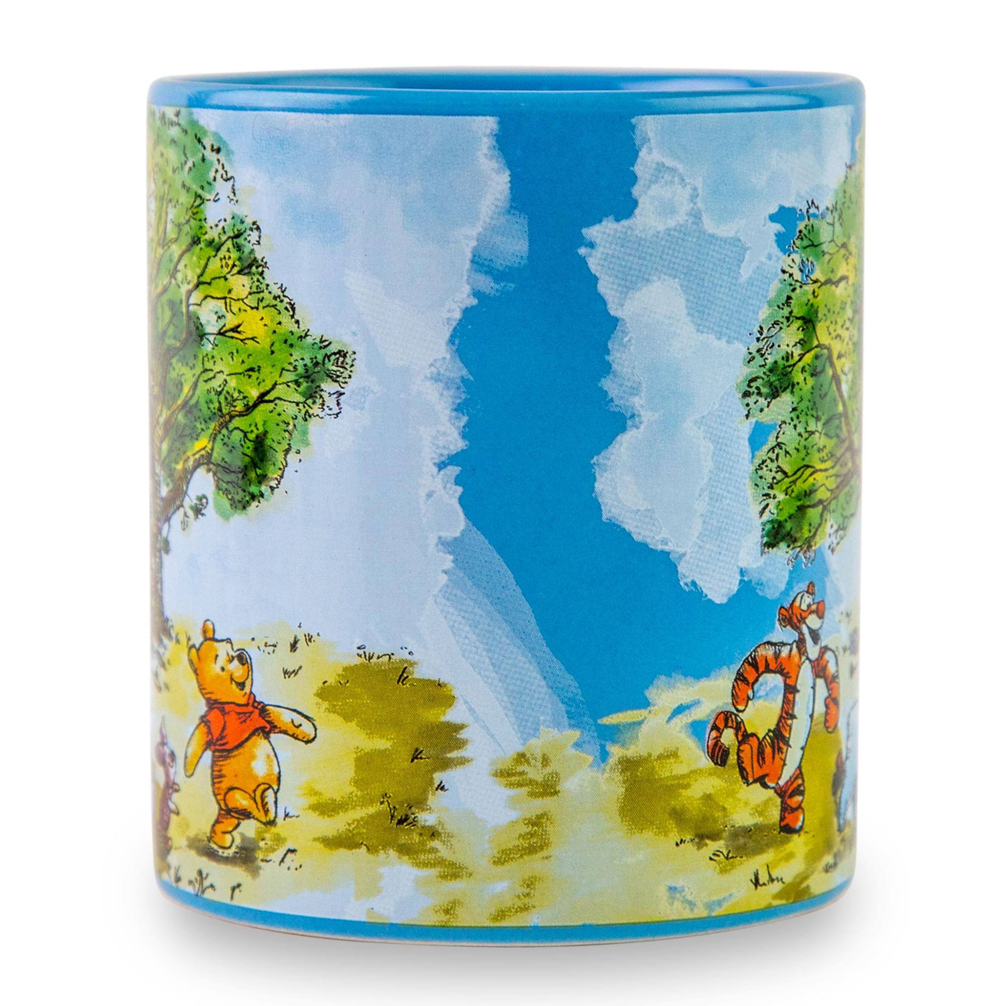 Alt View 1. Disney - Disney Winnie the Pooh Group Walk Ceramic Coffee Mug | Holds 20 Ounces - Blue.