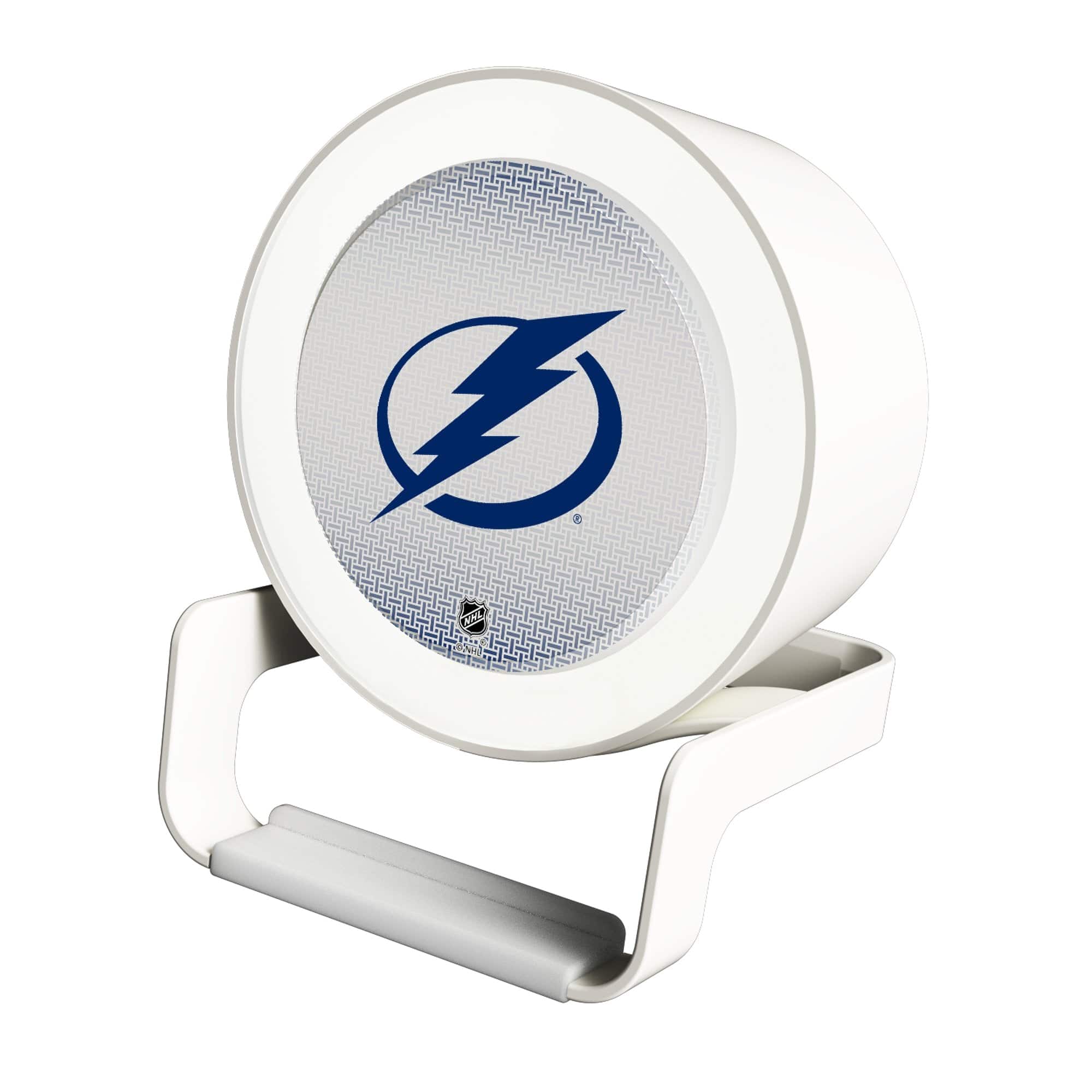 Keyscaper - Tampa Bay Lightning Linen Print Nightlight Charger & Bluetooth Speaker - White