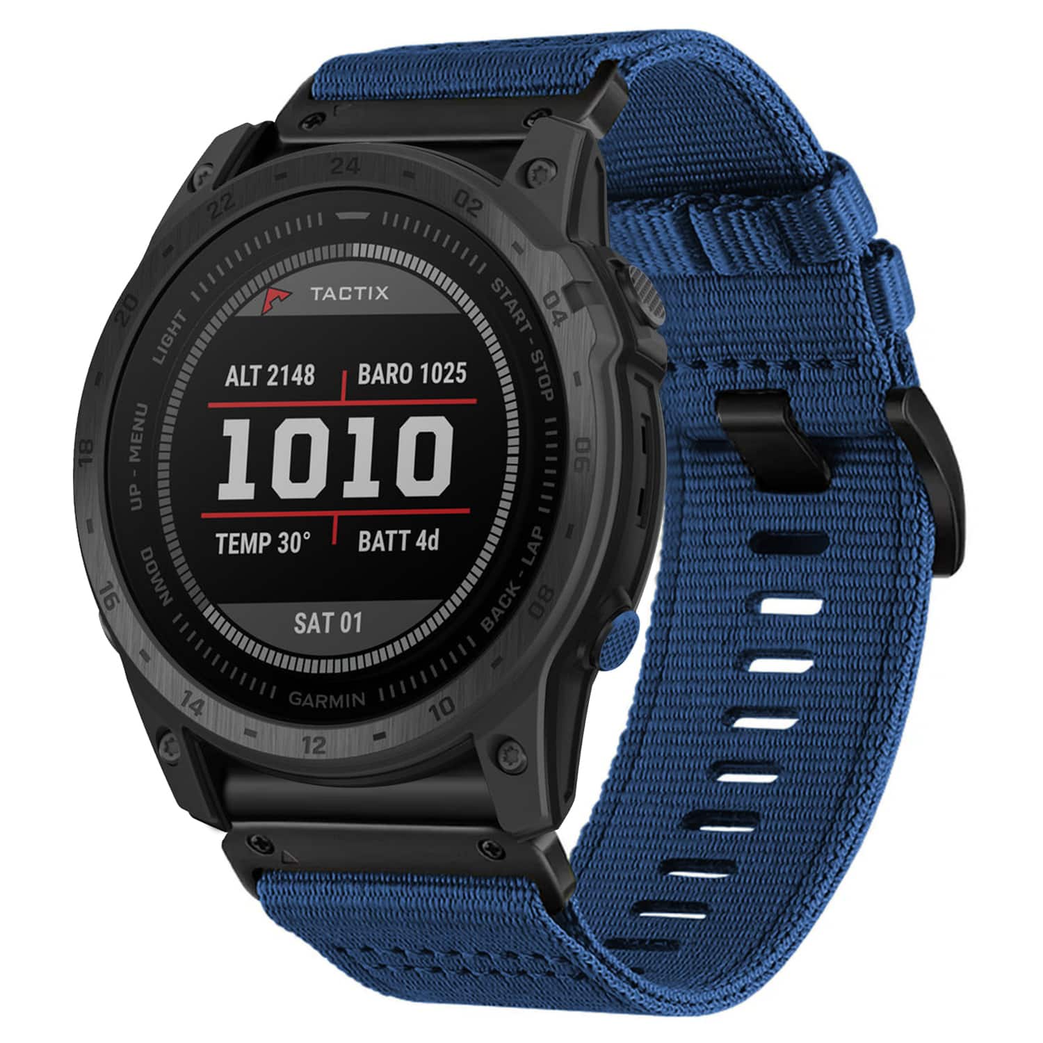 Photos - Smartwatches StrapsCo - Pro Seatbelt Strap QuickFit 26 Nylon Watch Band For Garmin Tactix 7  - Navy t7.g.ny200.5-26.xl(Extra Long)