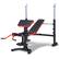 Alt View 19. Costway - Multi-function Adjustable Olympic Weight Bench with Preacher Curl Home Gym Training - Black/Red.