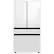 Front. Samsung - BESPOKE 23 cu. ft. 4-Door French Door Counter Depth Smart Refrigerator with AutoFill Water Pitcher - White Glass.