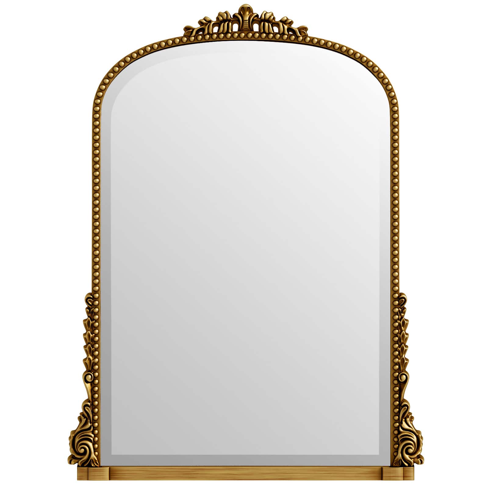 Easly Antique 24 in. W x 32 in. H Carved Arched PU Frame Vanity