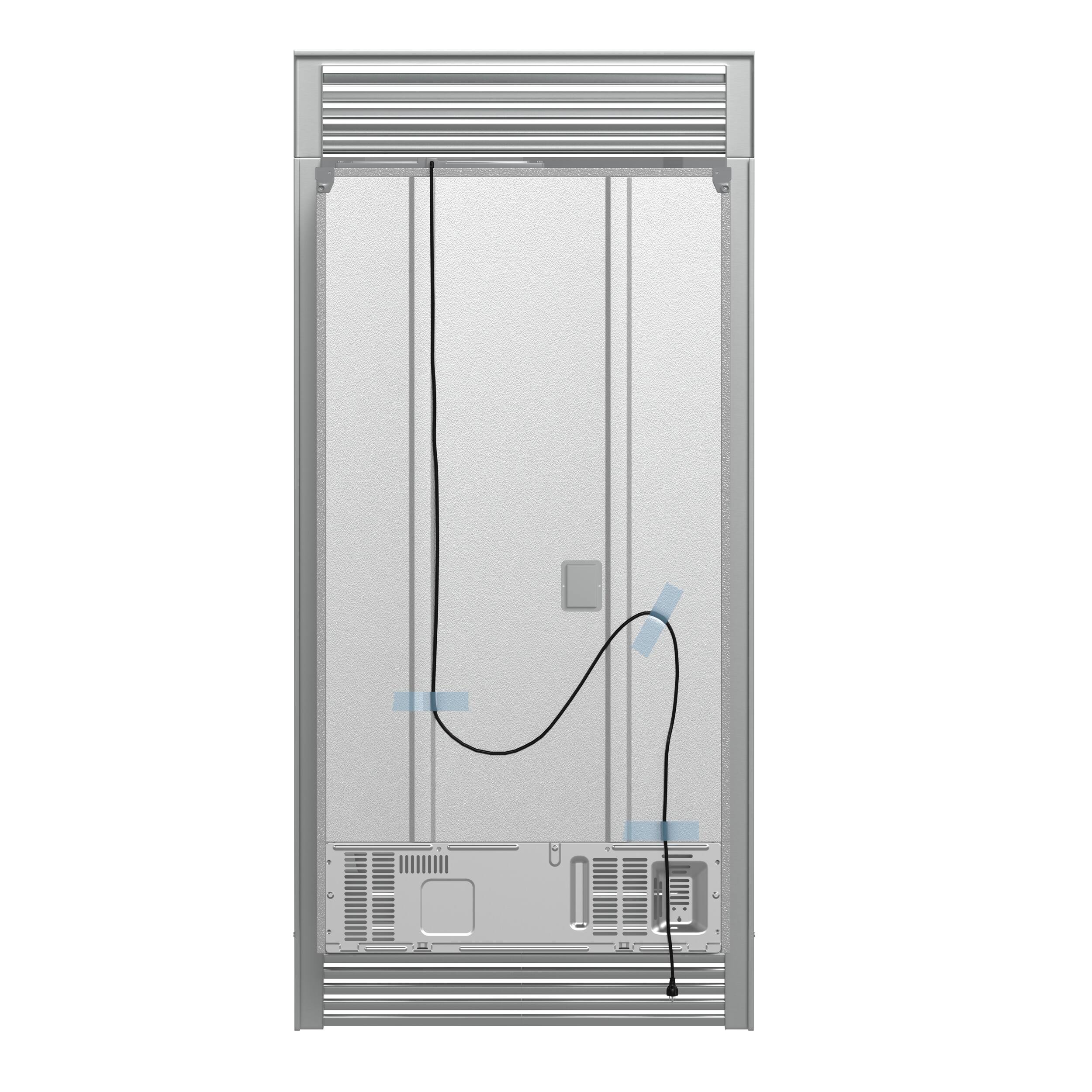 Back. Forno Appliances - Moena 19.2 Cu. Ft. Built-In French Door Refrigerator with Decorative Trim Grill - Stainless Steel VCM.