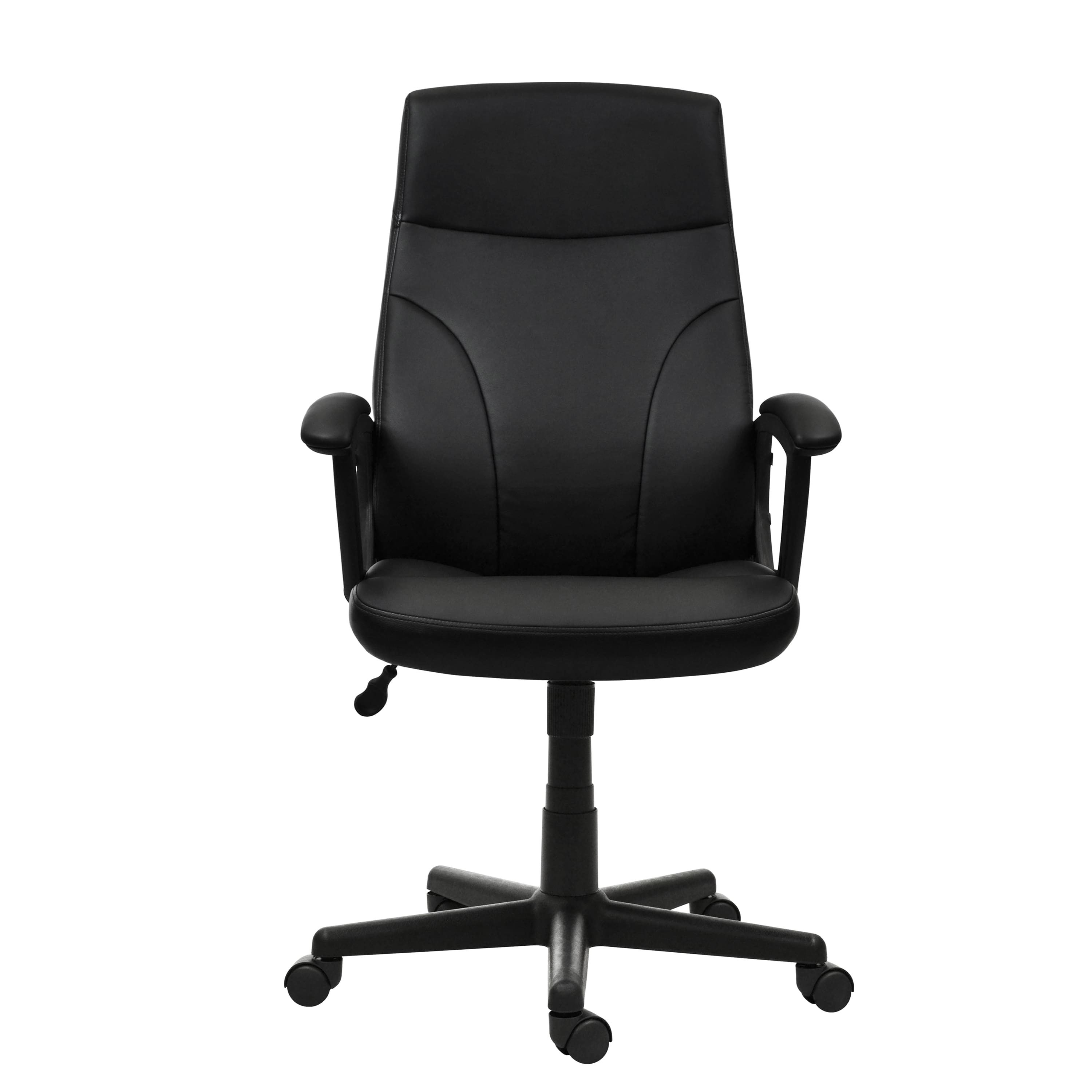Forest'nSky - Medium-Back Executive Office Chair, Ergonomic Desk Chair with Adjustable Height - Black