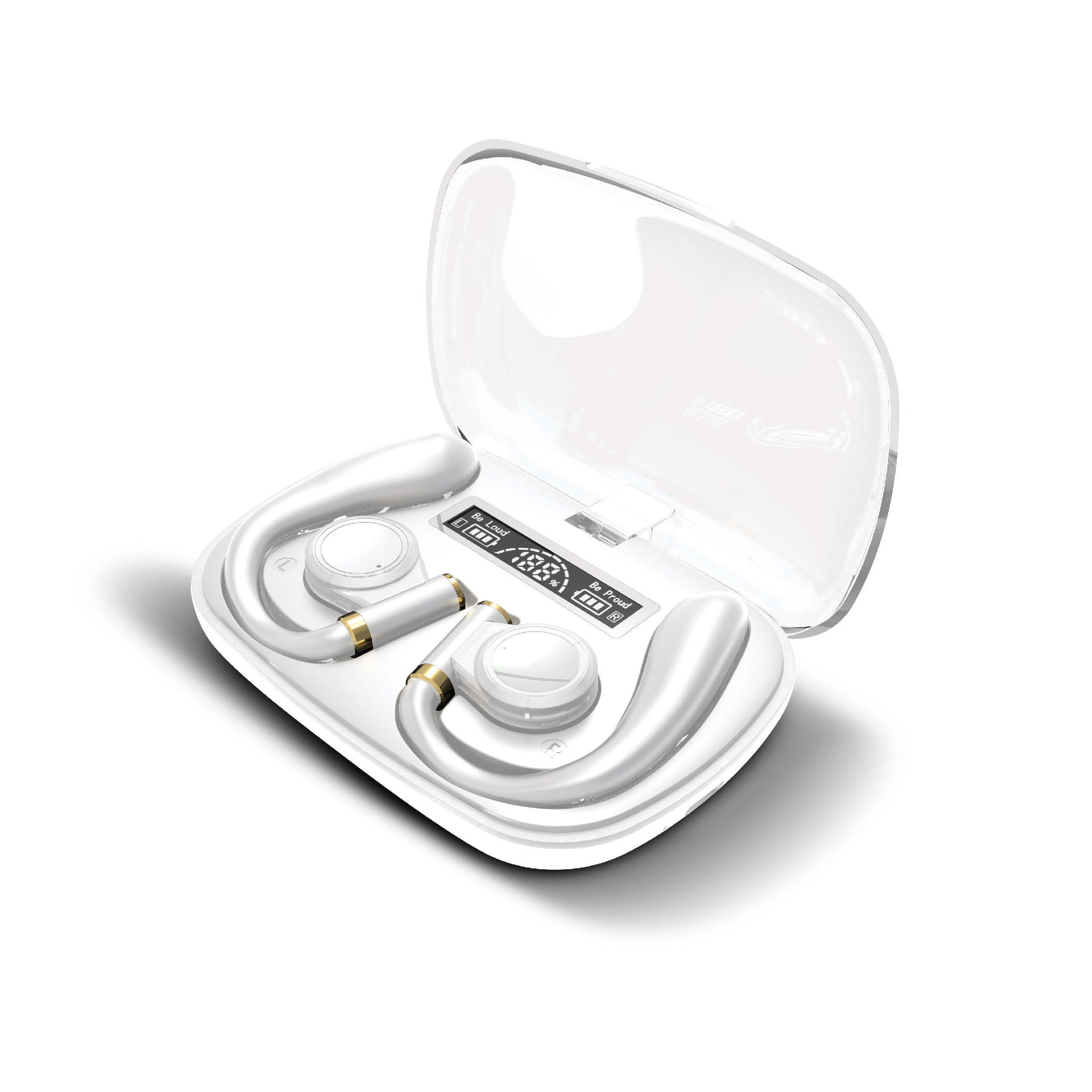 RCA - Wave-68 True Wireless Earbuds, 20H Playtime, Hi-Res Audio, Big Bass - White