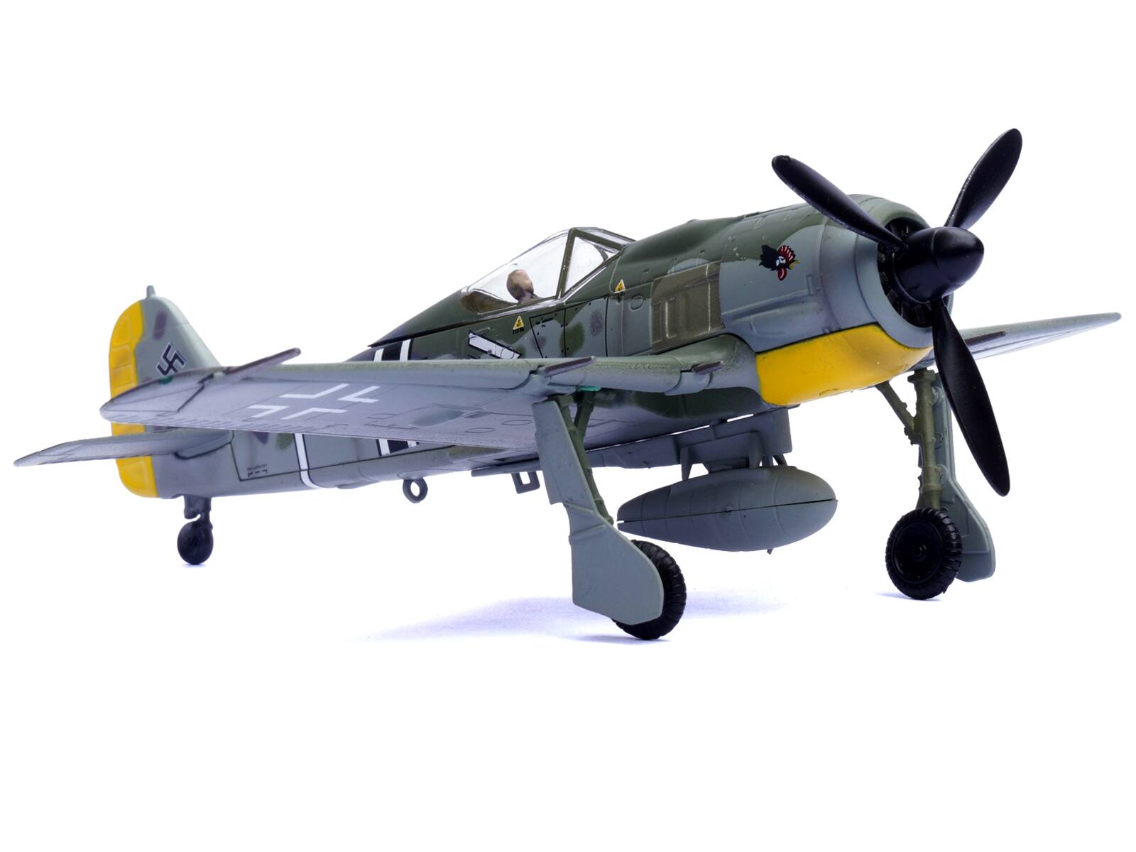 Alt View 4. Legion - Focke-Wulf Fw 190A Aircraft "108-Victory Ace Hauptmann Hans 'Assi' Hahn" (1942) German Luftwaffe 1/72 Diecast by Legion.