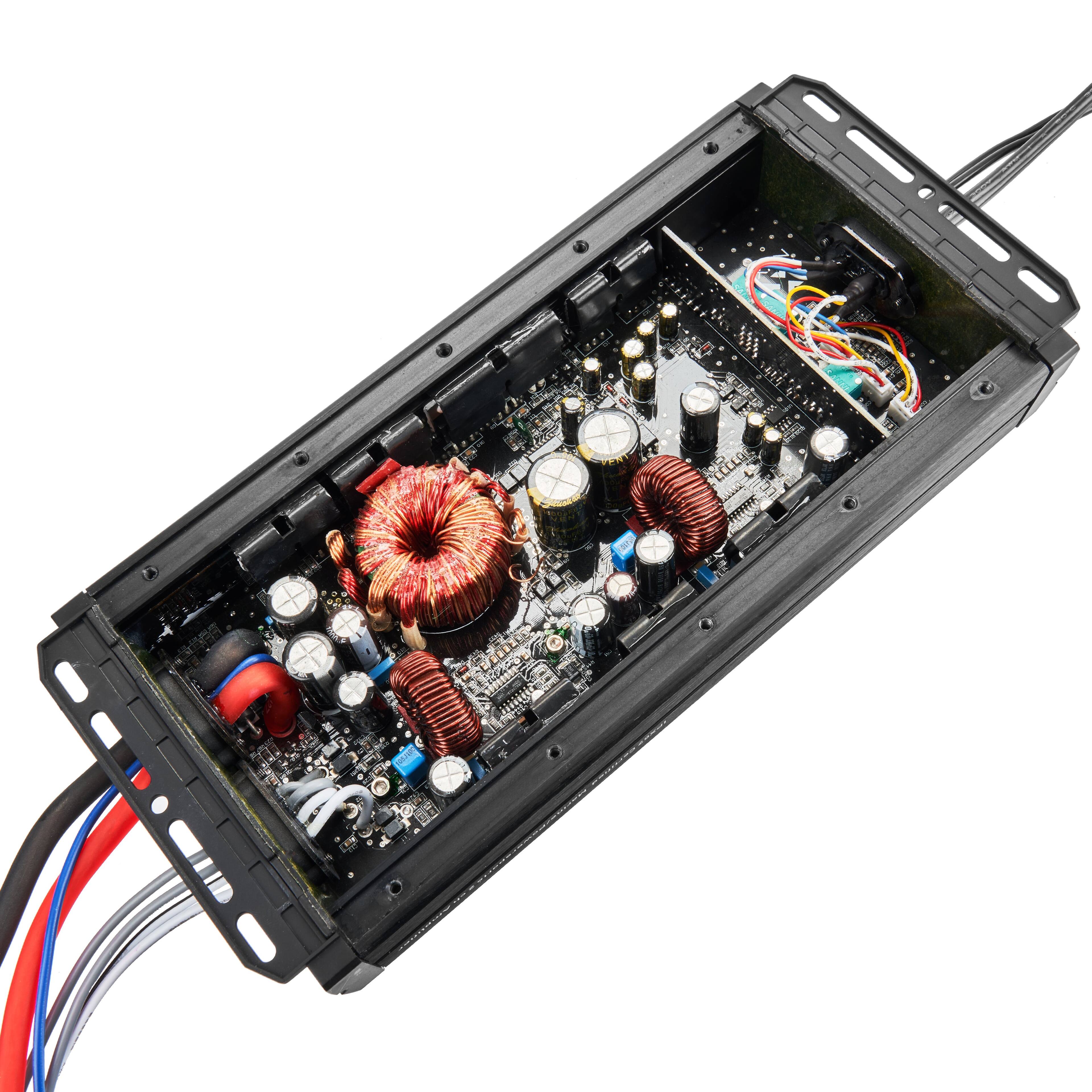 Alt View 4. NVX - MVPA2 600W RMS 2-Channel Bridgeable Marine-V Series Micro Class D Waterproof Amplifier for Marine/Powersports/Motorcycle.