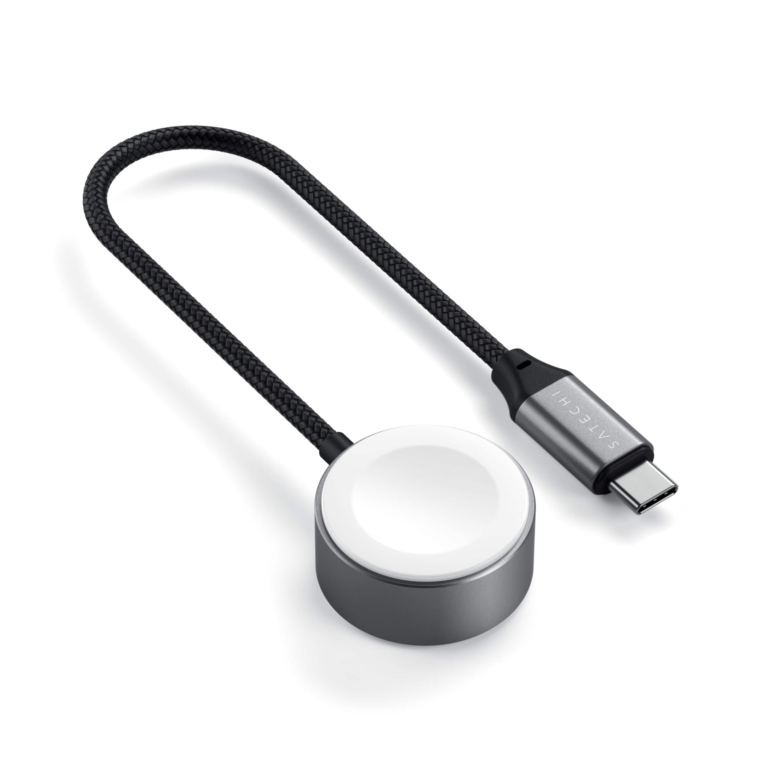 Satechi - Apple Watch Magnetic Charging Cable - 5W Fast Charger, 7.5in, for Apple Watch Series 11-1, Ultra, SE, AirPods - Space Gray