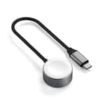 Satechi - Apple Watch Magnetic Charging Cable - 5W Fast Charger, 7.5in, for Apple Watch Series 11-1, Ultra, SE, AirPods - Space Gray