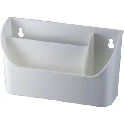 Front. Officemate - Officemate MagnetPlus Magnetic Organizer - 4.76" Height x 8" Width x 2.48" Depth - Magnetic - White - 1 Each.