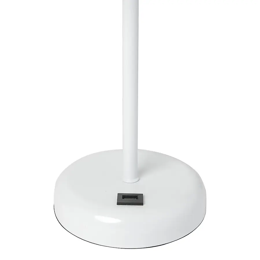 Alt View 16. Limelights - White Stick Lamp with USB charging port and Fabric Shade 2 Pack Set - Light Pink.