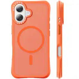 Ornarto - Magnetic for iPhone 17 Case 6.3", Compatible with MagSafe | Slim Translucent Matte Cover - Orange