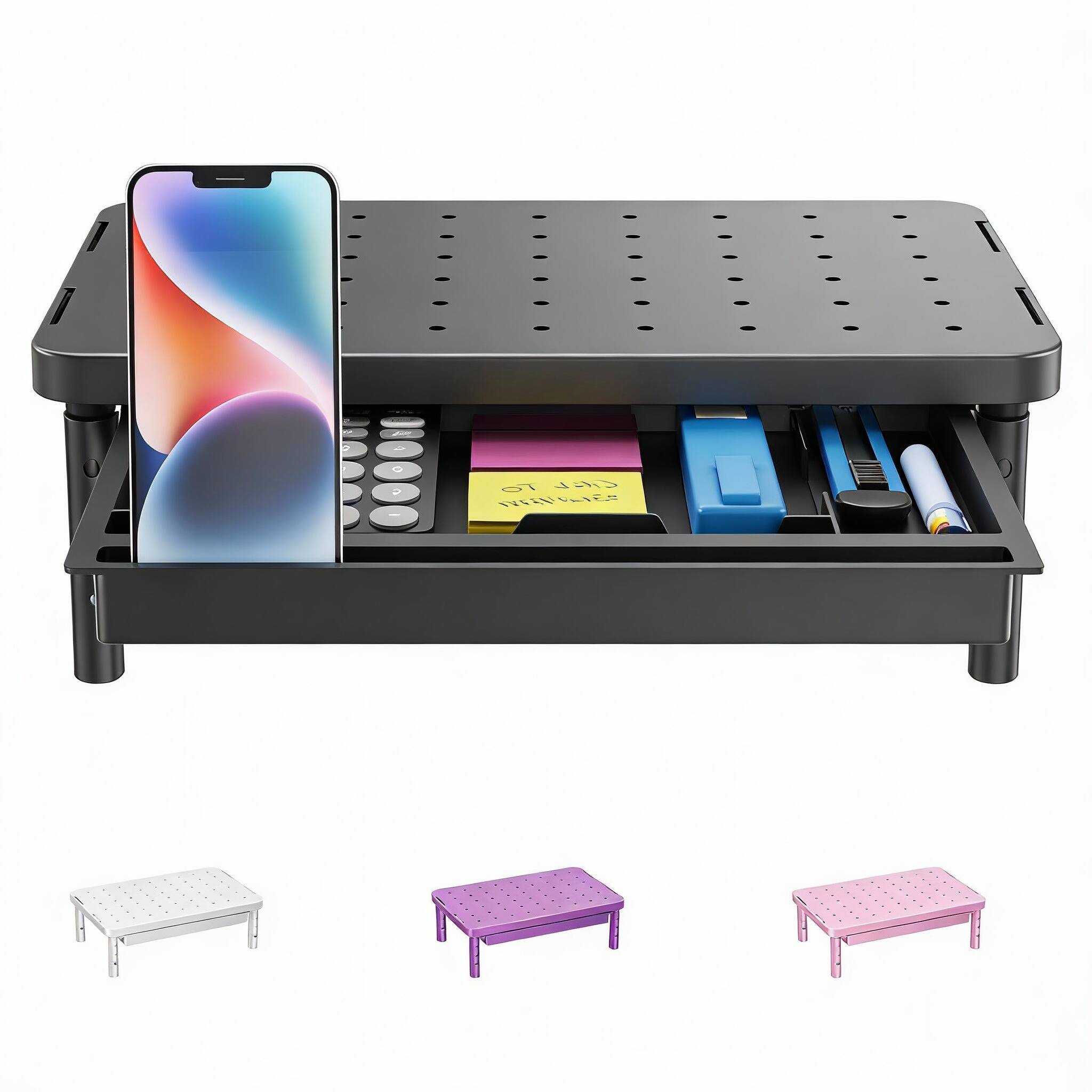 Matte Black with Drawer 3-Level