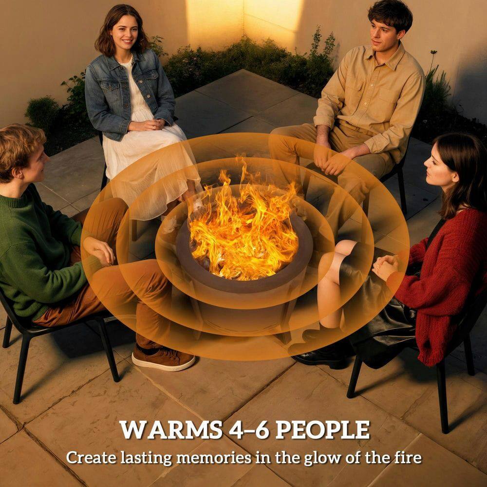 Warms 4-6 people  
Create lasting memories in the glow of the fire