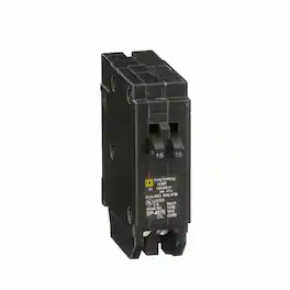 Square D - HomeLine 15/15 amps Tandem Single Pole Circuit Breaker