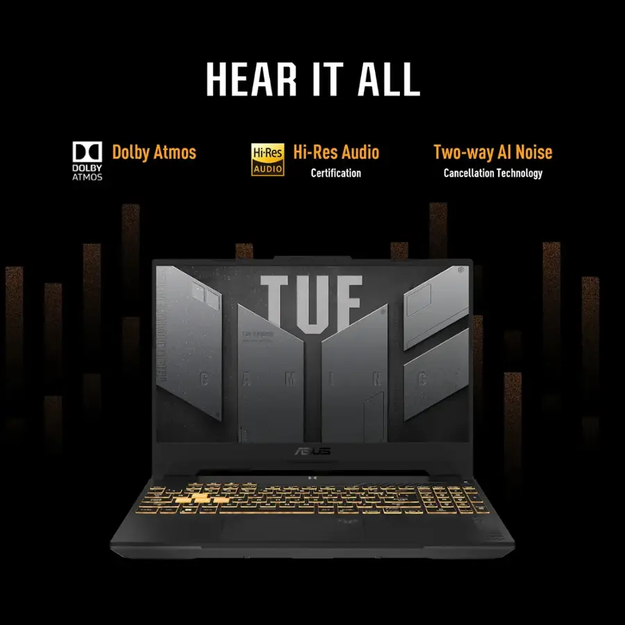 HEAR IT ALL Dolby Atmos Hi-Res Audio Certification Two-way AI Noise Cancellation Technology