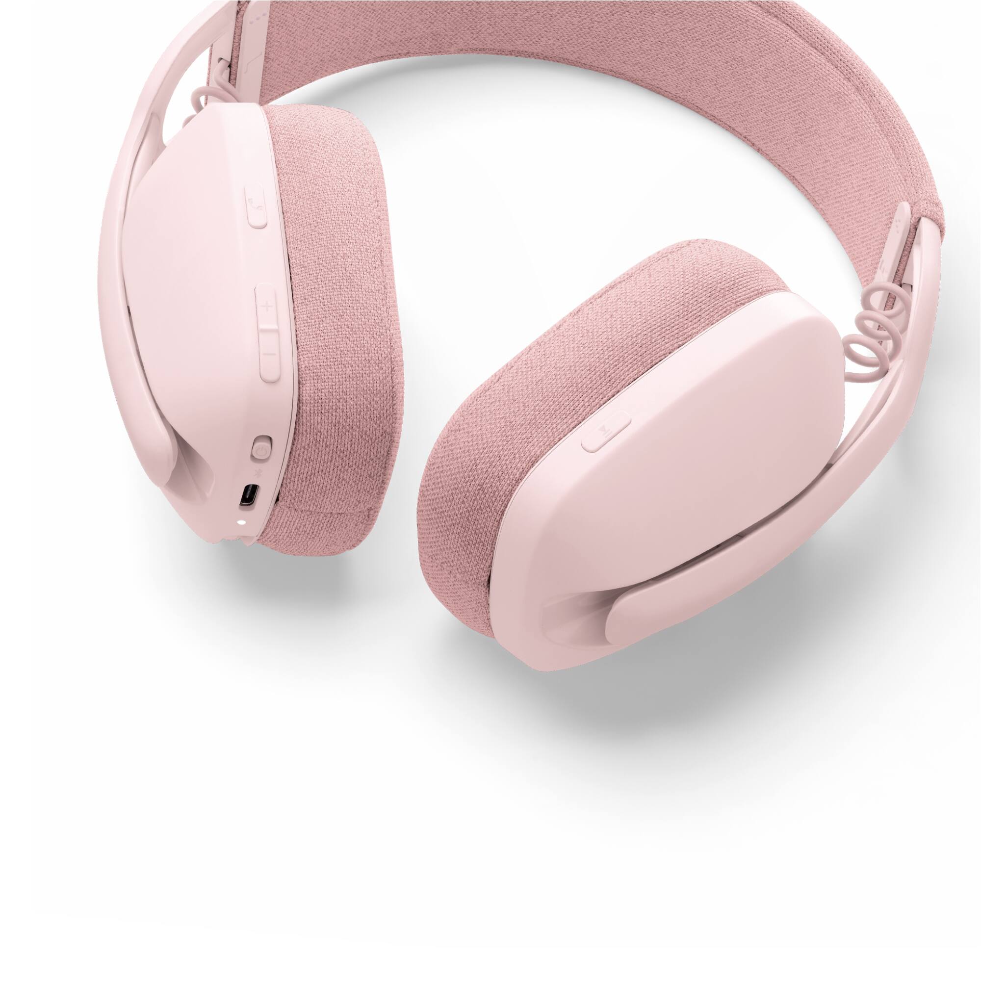 Alt View 14. Logitech - Zone Vibe 100 Bluetooth Over Ear Headphones with Noise-Cancelling Microphone - Rose.