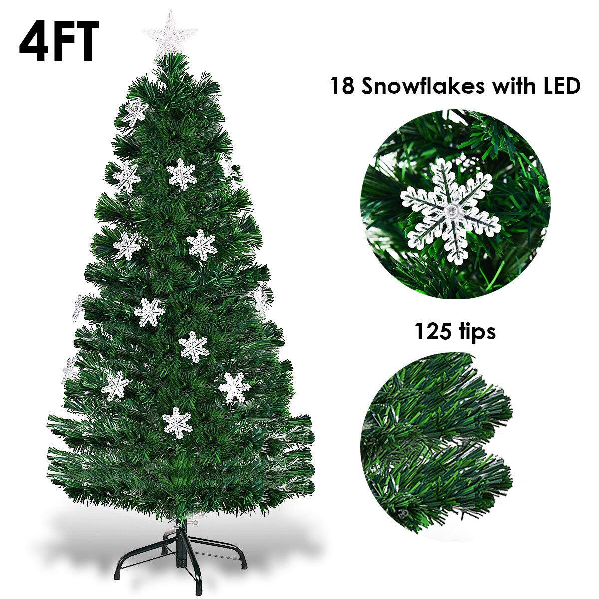 4FT 18 Snowflakes with LED 125 tips