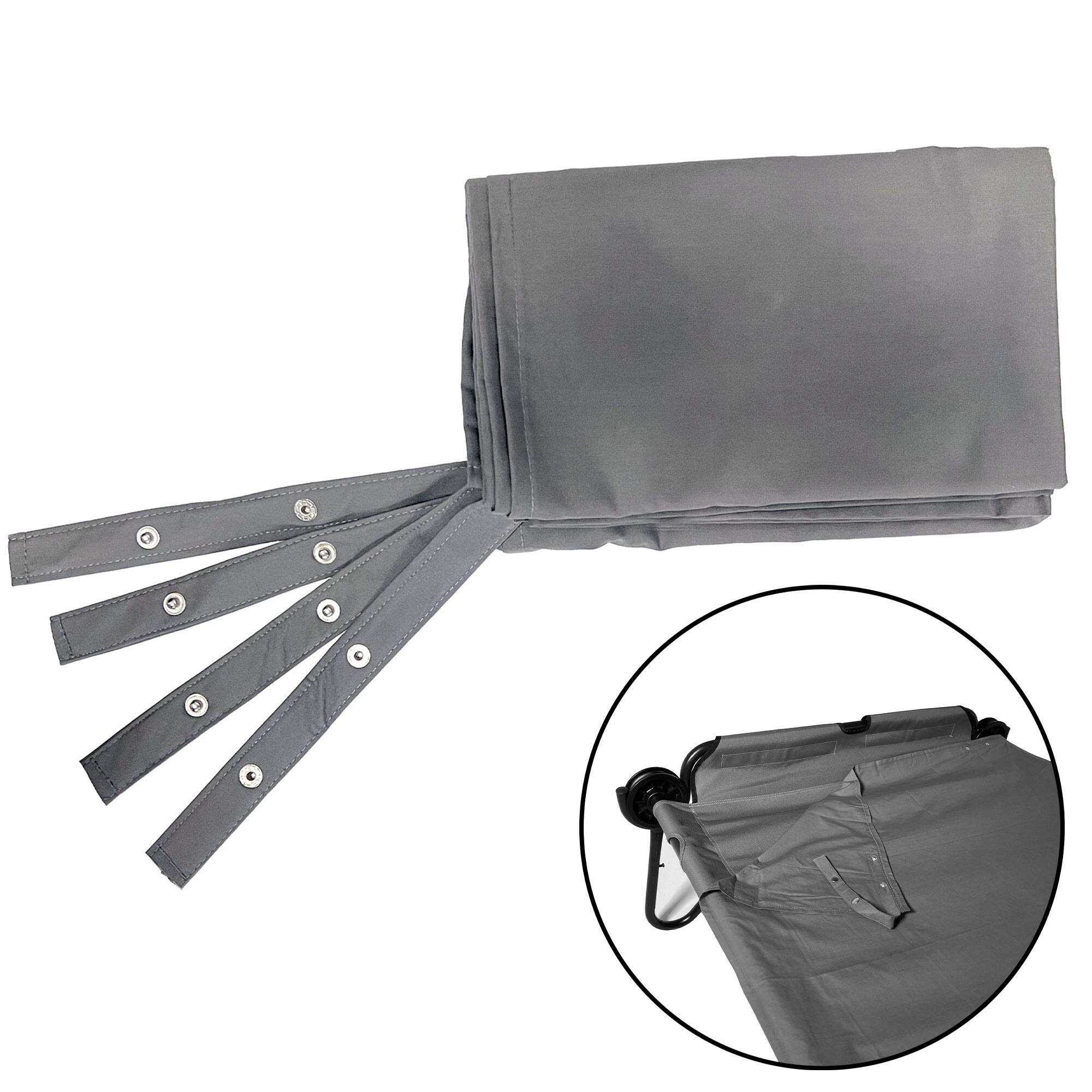 Front. Disc-O-Bed - Disc-O-Bed 2XL Cot Sheet for Portable Folding Bed Systems and Camping, Grey - Grey.