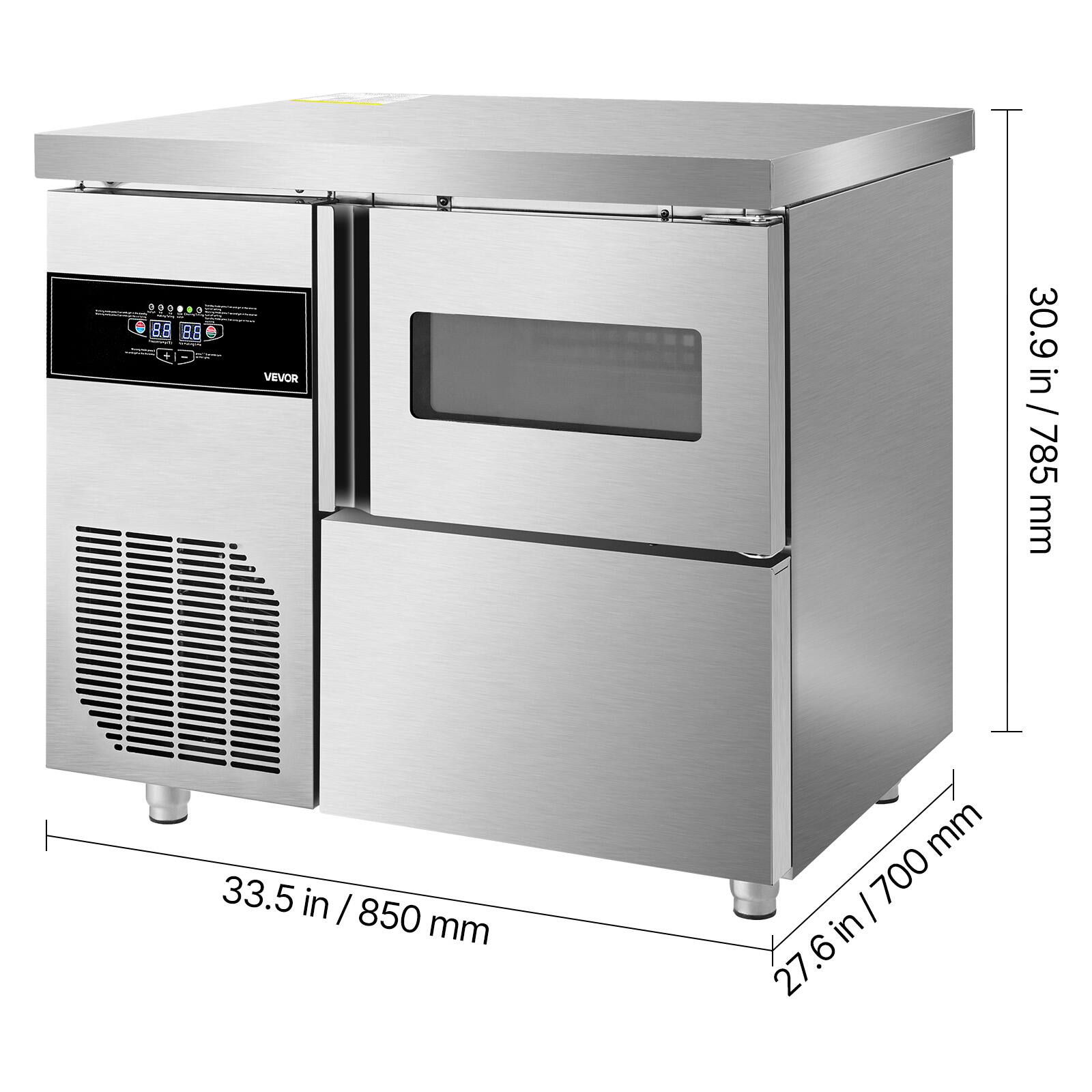 - Width: 33.5 in / 850 mm
- Depth: 27.6 in / 700 mm
- Height: 30.9 in / 785 mm