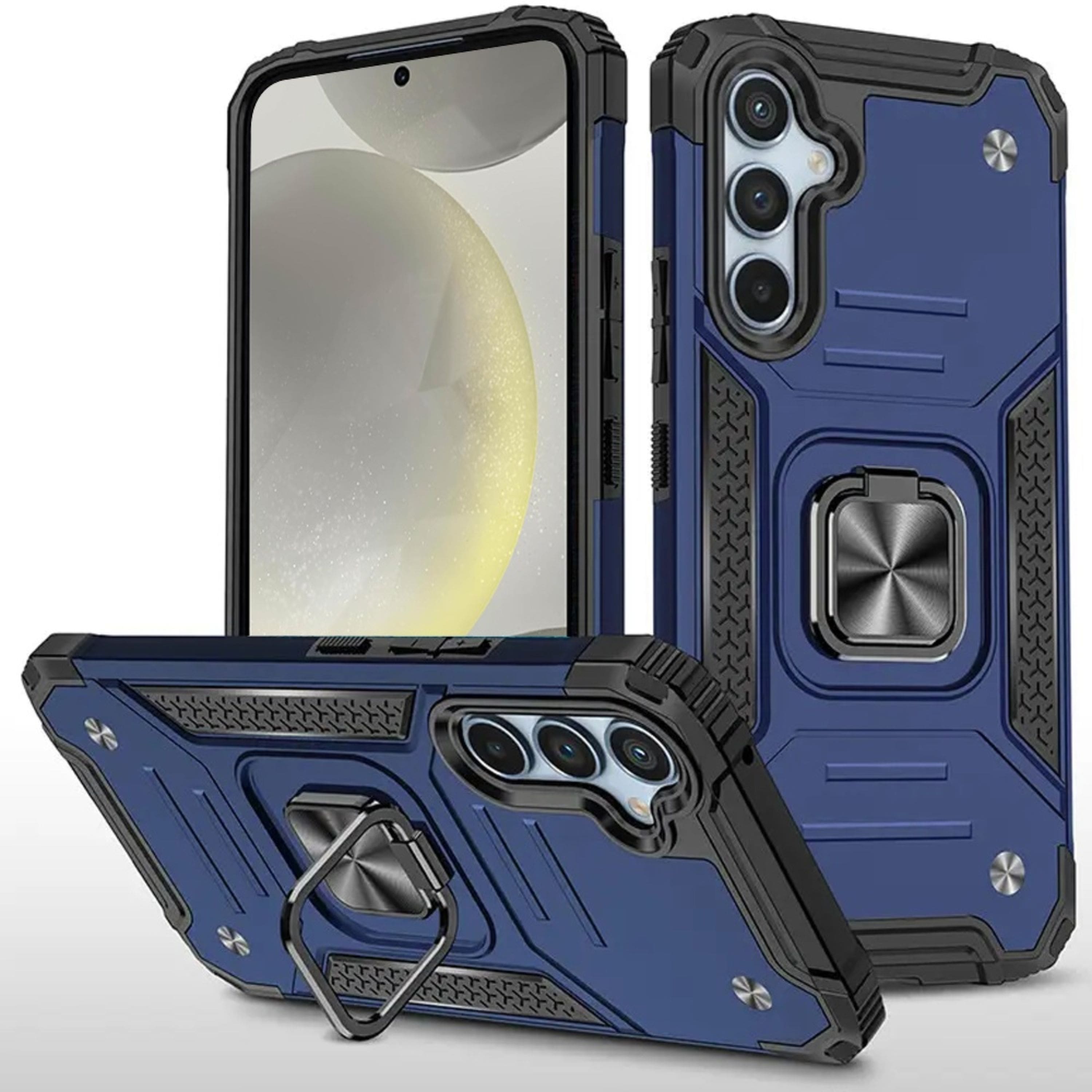 Kitcheniva - Magnetic Kickstand Shockproof Cover Plus Tempered Glass For Samsung S25/S24 - Blue price history on PriceWatchPro
