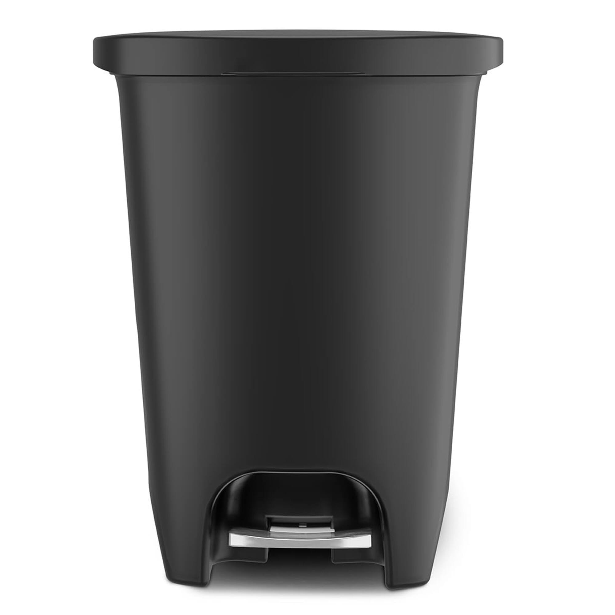 Alt View 4. Glad - Glad Trash Can w/ Lid, Stainless Pedal, Garbage Bag Rings, 13 Gal, Black, 3 Pack - Premium.