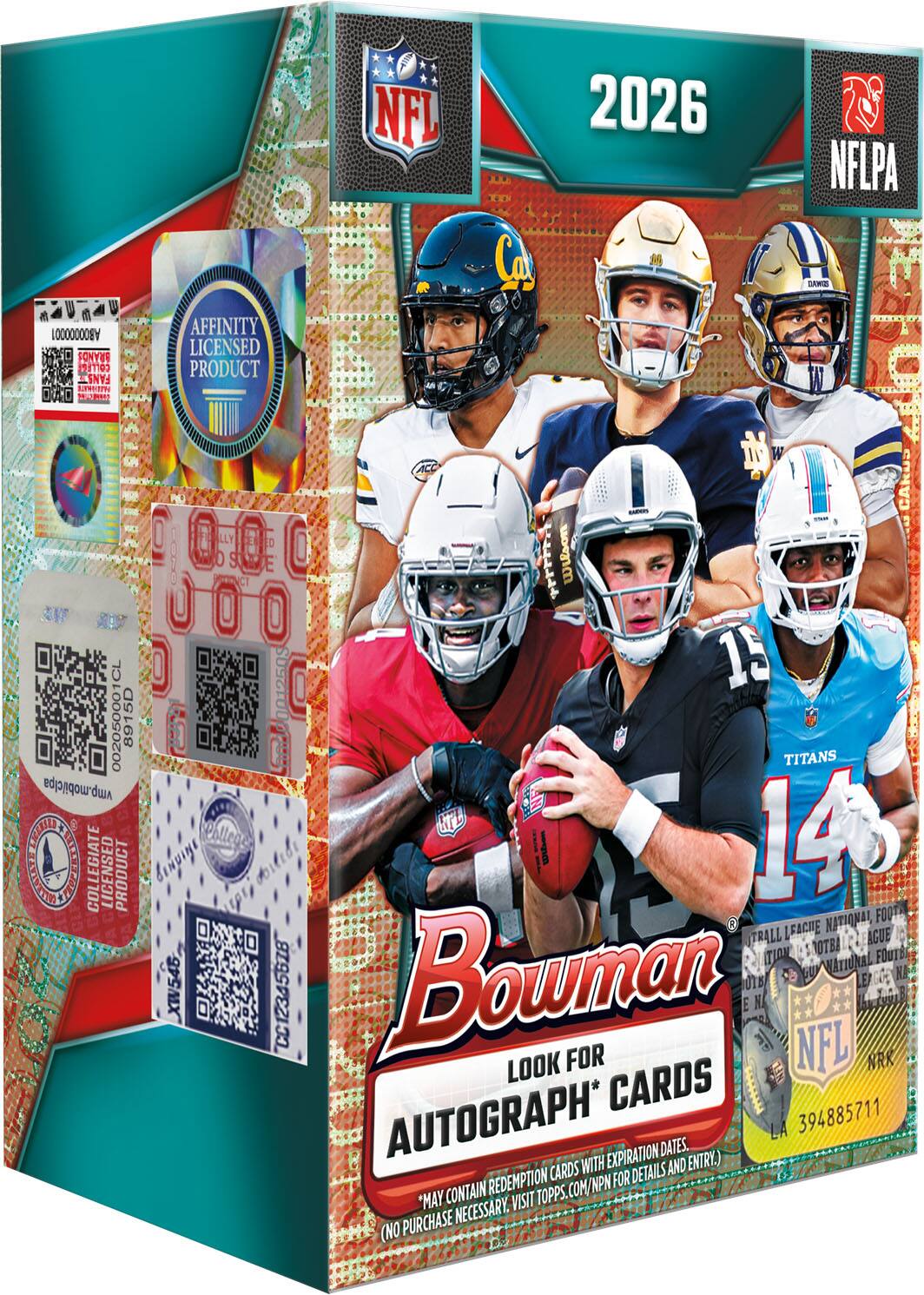 AB00000001 BRANDS COFFER FANS LYMIN ORD SEAT 002050001CL 8915D vmp.mobilcipa 8 LICANITE ULLEGIATE WILKESS.COM COLLEGIATE LICENSED PRODUCT

NFL 2026 NFLPA La N DAMOS AFFINITY LICENSED PRODUCT ACC BARDERS CARDS Wilson 15 TITANS 14 NATIONAL FOOTBALL LEAGUE ITION FOUTB Booman GU NATIONAL NA 018 E NA LOOK FOR NFL NRK CARDS 394885711 AUTOGRAPH EXPIRATION DATES. ENTRY.) LA CARDS WITH DETAILS AND REDEMPTION COM NPN FOR *MAY CONTAIN VISIT TOPPS. PURCHASE NECESSARY, (NO
