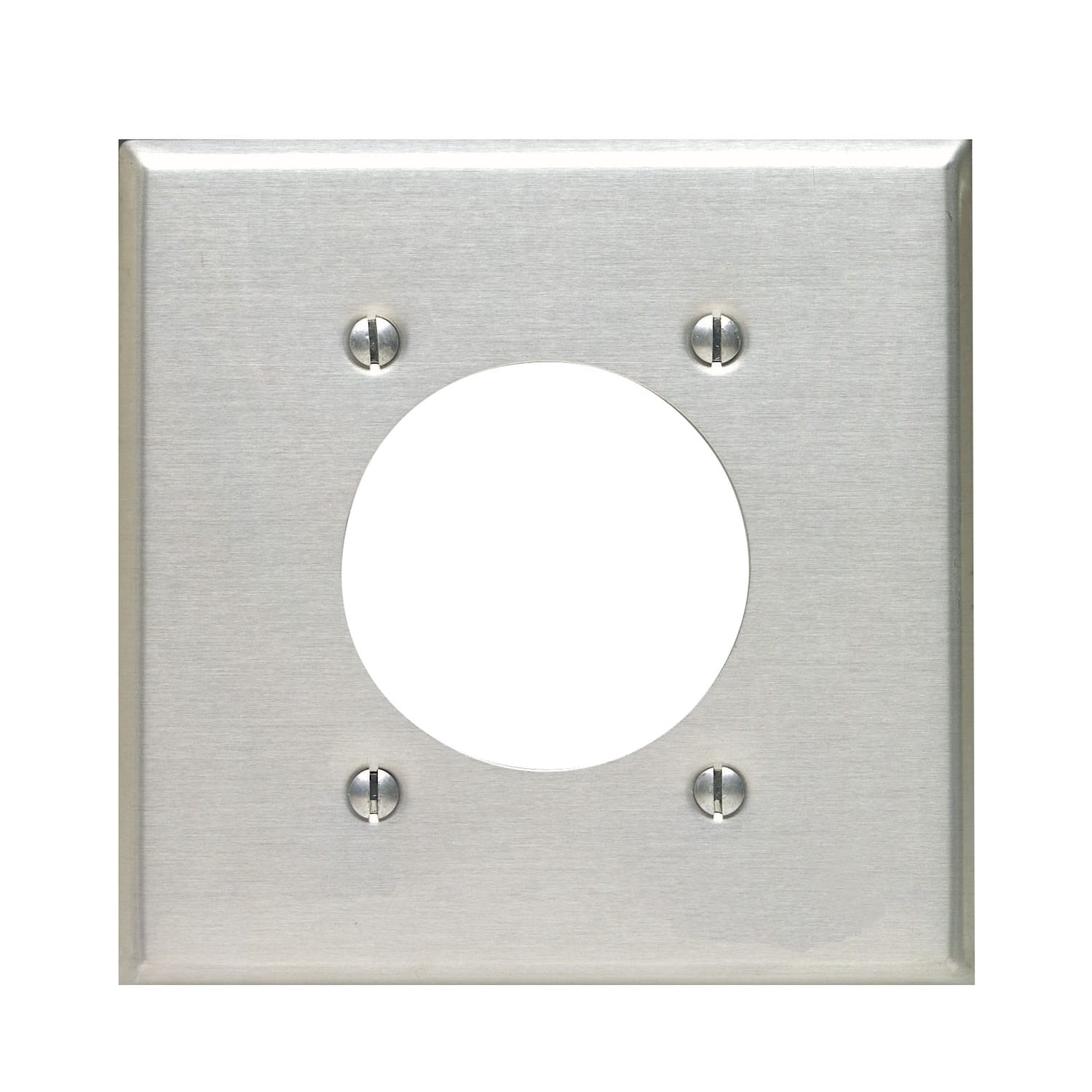 Leviton - 2 gang Aluminum Single Outlet Wall Plate 1 pk - Silver