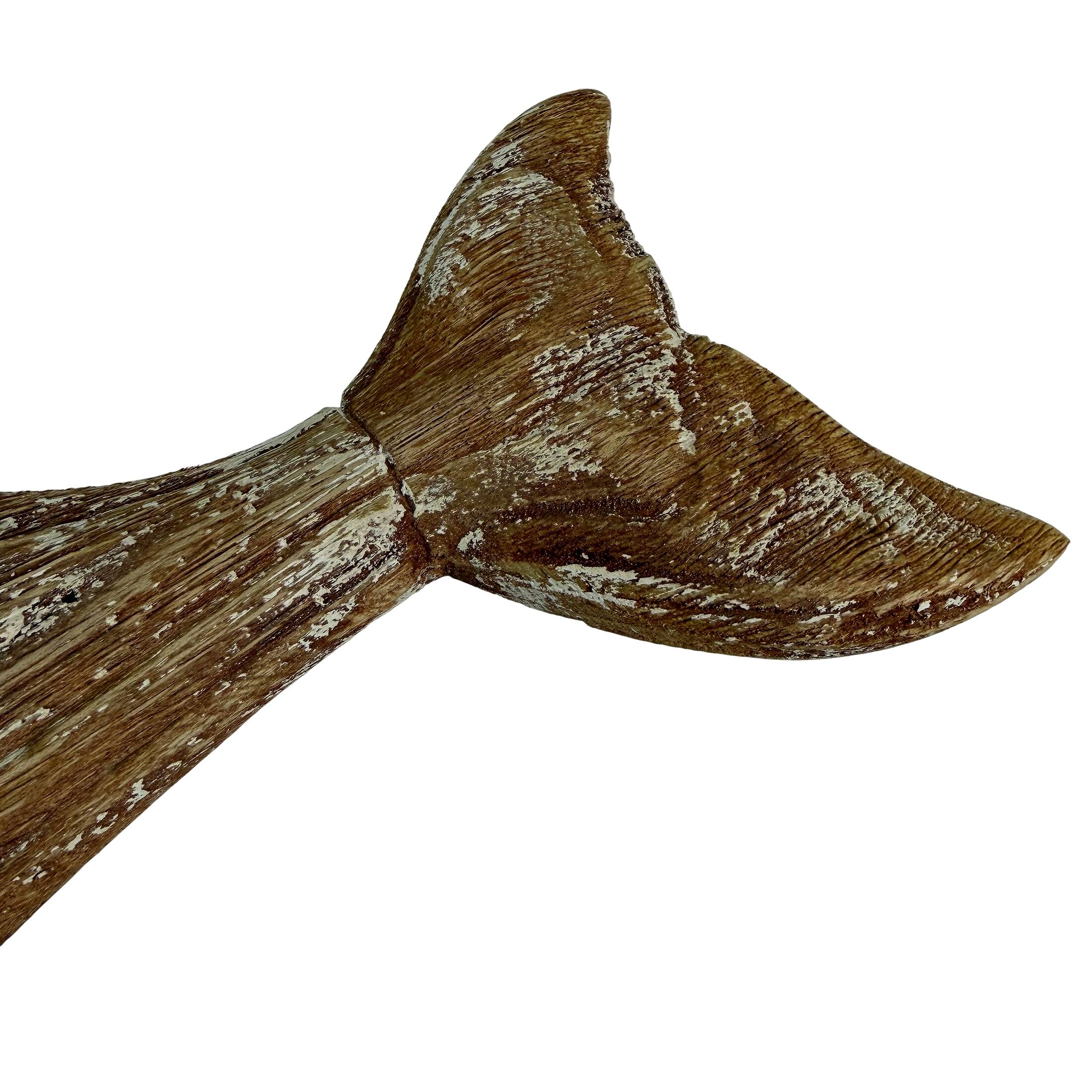 Alt View 6. Things2Die4 - Wood Whale Wall Sculpture Coastal Whitewashed 29in Hanging Decor Art - Natural.