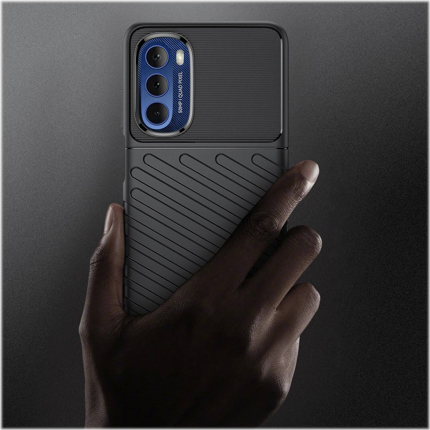 Alt View 13. SaharaCase - Anti-Slip Series Case for Motorola Moto G Stylus 5G (2022) - Black.