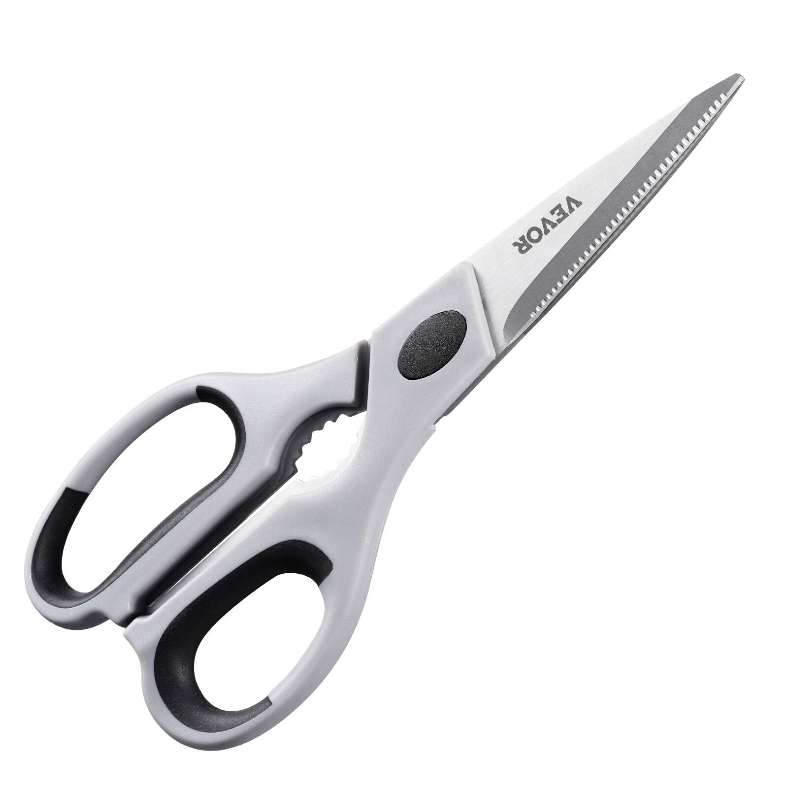 Alt View 5. VEVOR - Kitchen Scissors,Durable Stainless Steel Kitchen Shears,Protective Sheath,Heavy Duty Cooking Shears Soft Comfort Handle - Gray-Black + Stainless Steel.