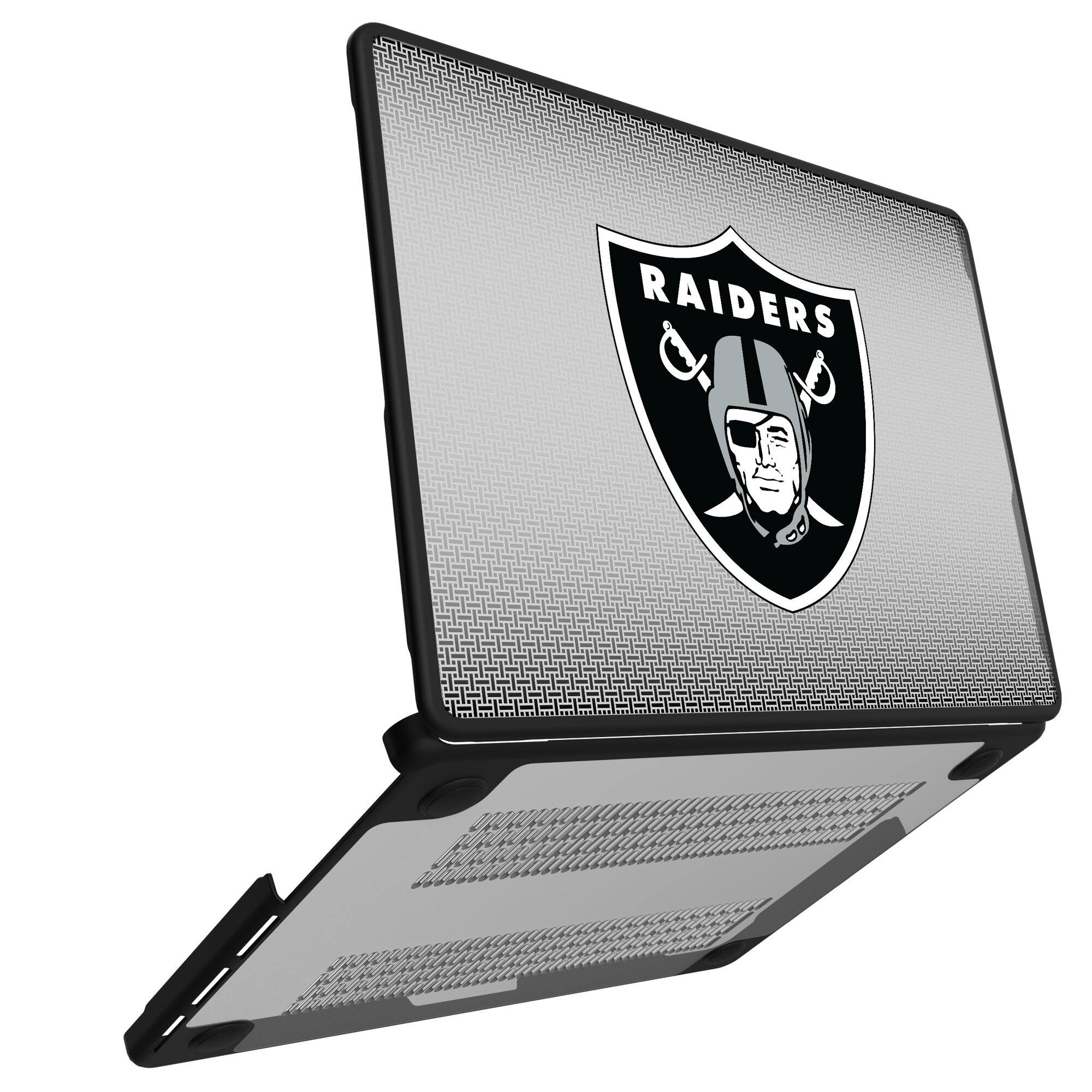 Alt View 1. Keyscaper - Las Vegas Raiders Linen MacBook Case - Pro 16 in - Multicolor.