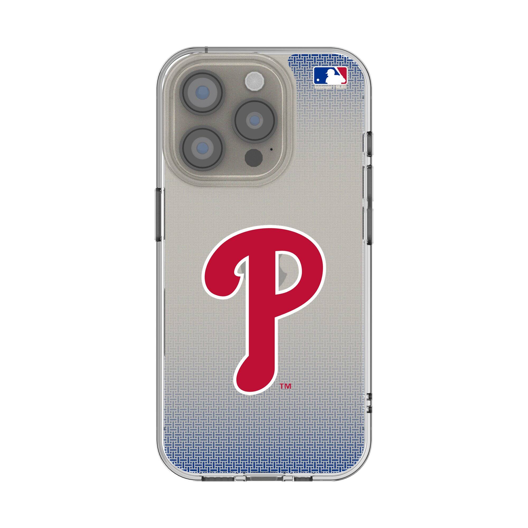 Front. Keyscaper - Linen Logo iPhone Clear Case - 15 Plus - Multicolor.
