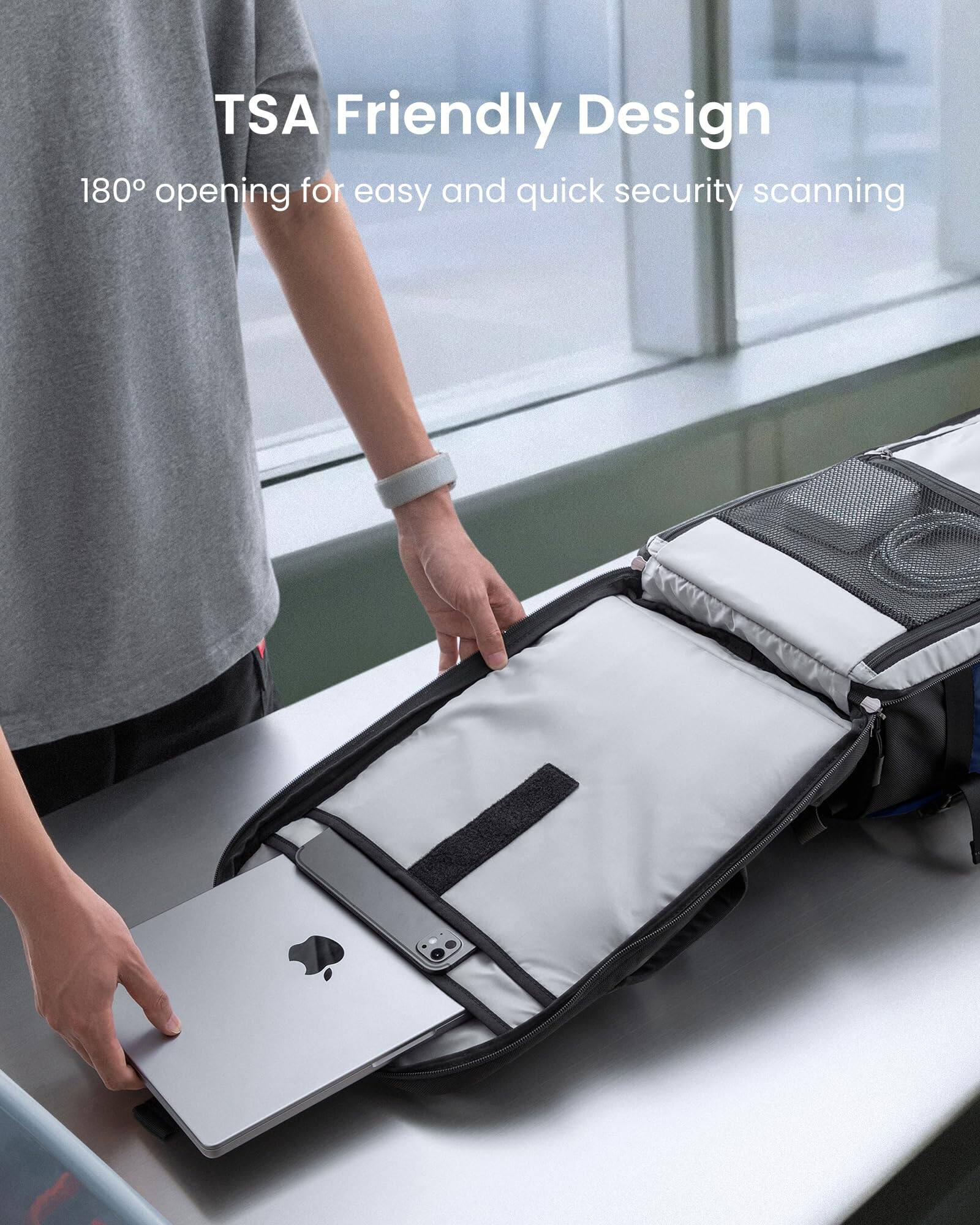 TSA Friendly Design  
180° opening for easy and quick security scanning