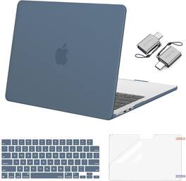 mosiso - Case for MacBook Air 13 inch M5 M4 M3 M2 A3449 A3240 A3113 A2681 (2022-2026) - Steel Blue