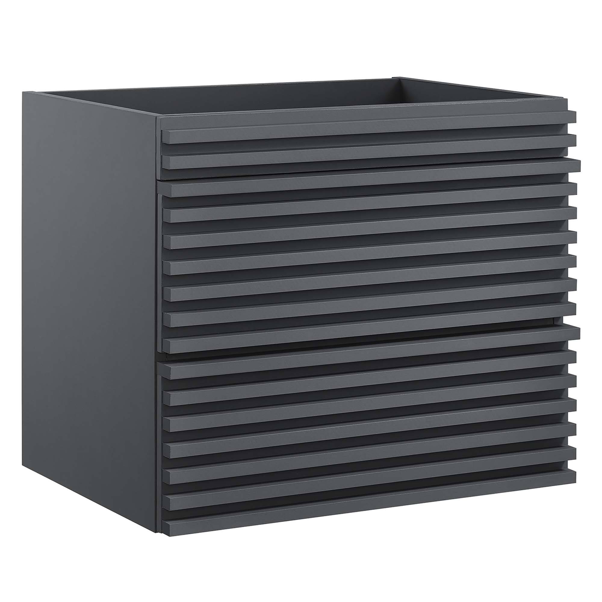 Angle. Modway - Render Wall-Mount Bathroom Cabinet Basin Not Included by Modway - Gray.