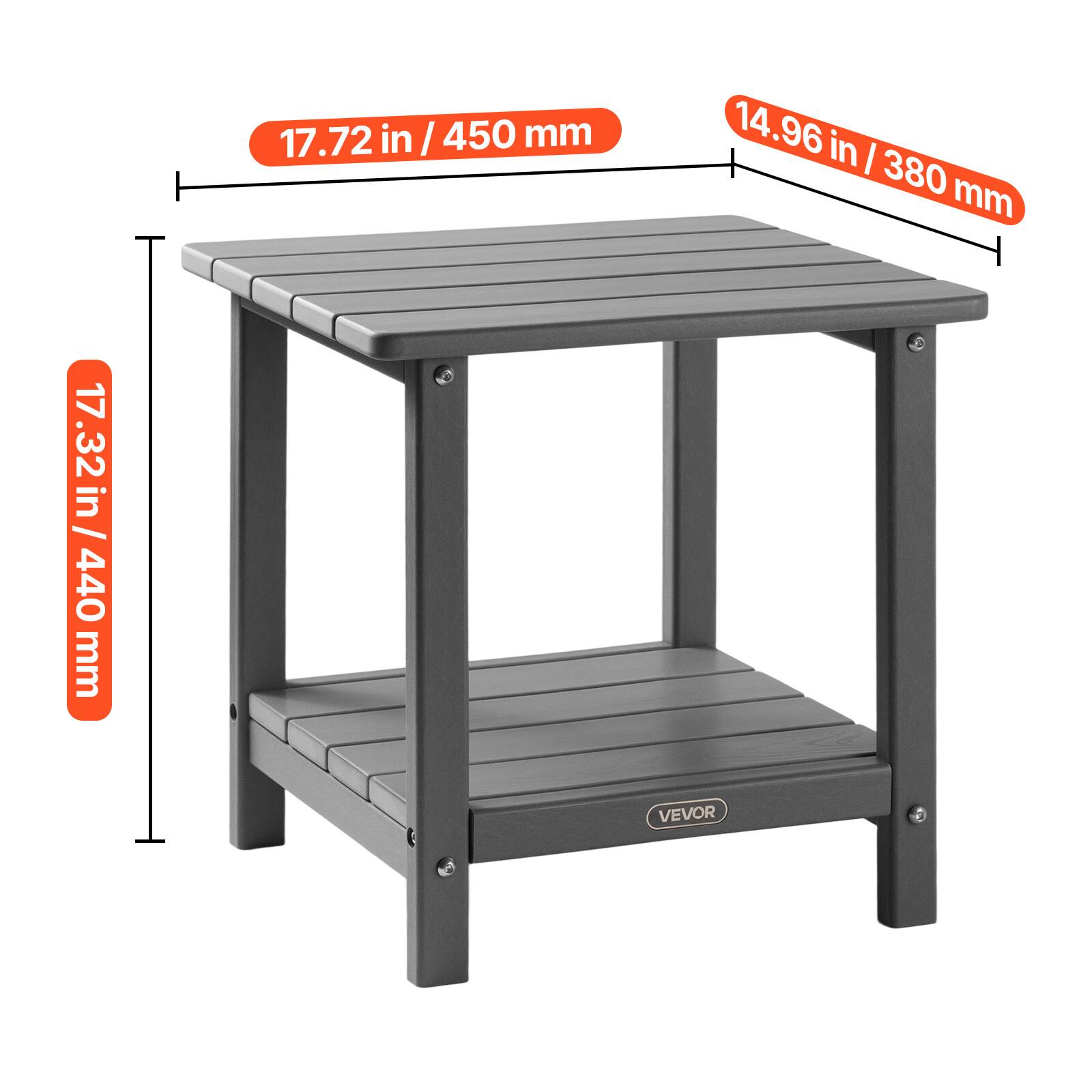 17.72 in / 450 mm  
14.96 in / 380 mm  
17.32 in / 440 mm  
VEVOR