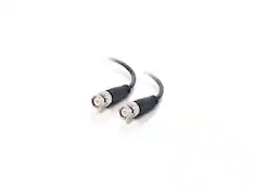 Front. Cables to Go - C2G 03183 RG58 BNC Thinnet Coax Cable, Black (8 Feet, 2.43 Meters).