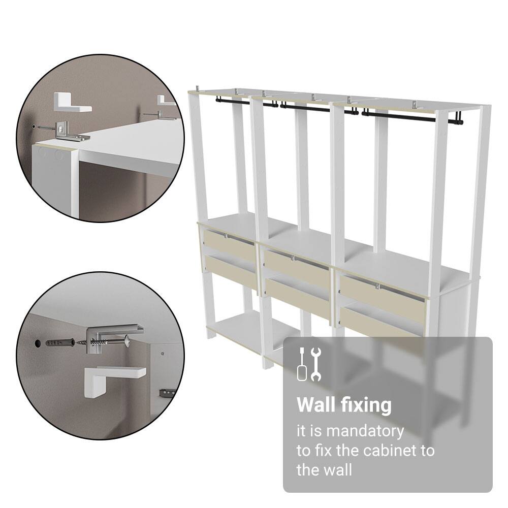 Wall fixing  
it is mandatory to fix the cabinet to the wall