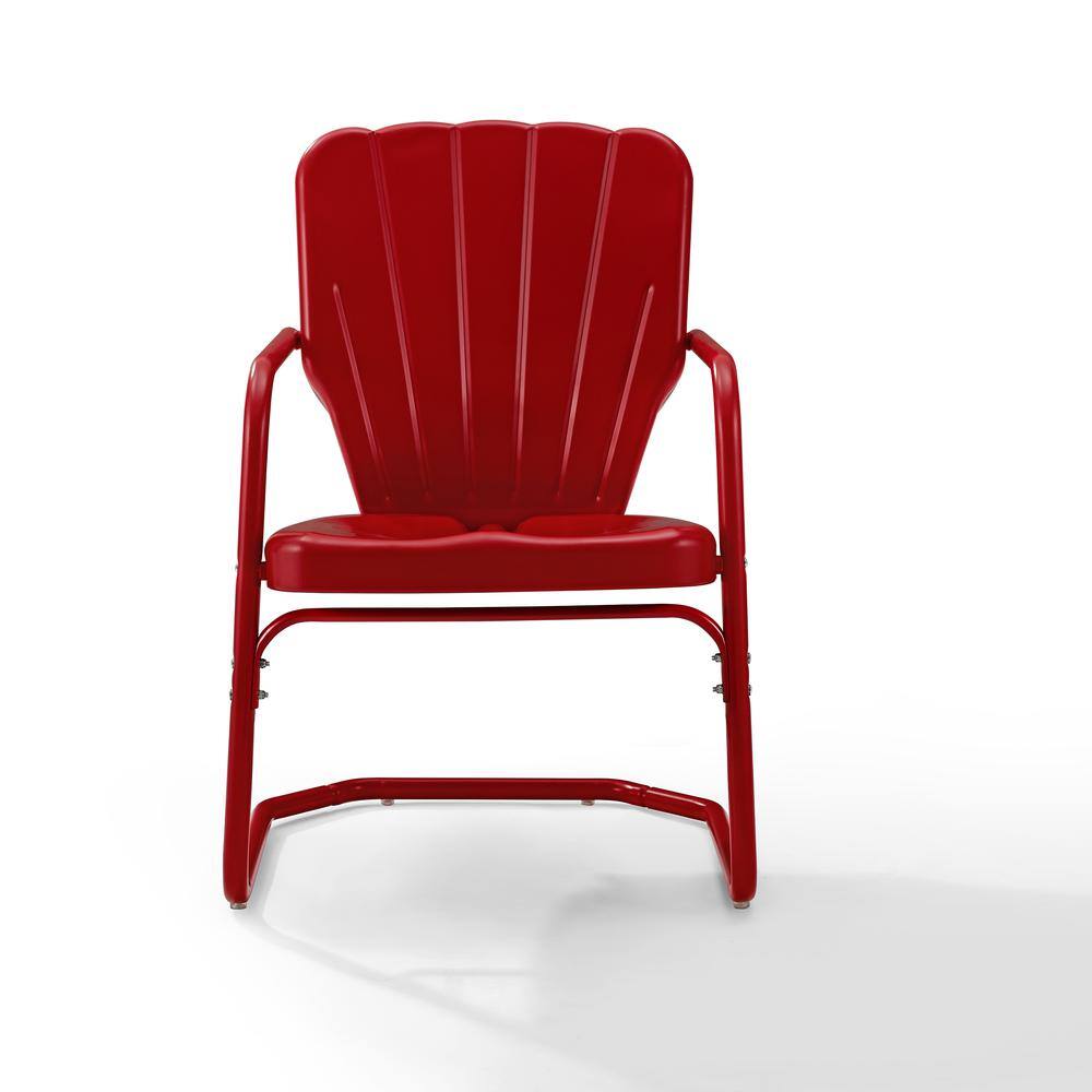 Alt View 2. Crosley Furniture - Ridgeland 2Pc Retro Outdoor Chair Set - 2 Chairs - Bright Red Gloss.
