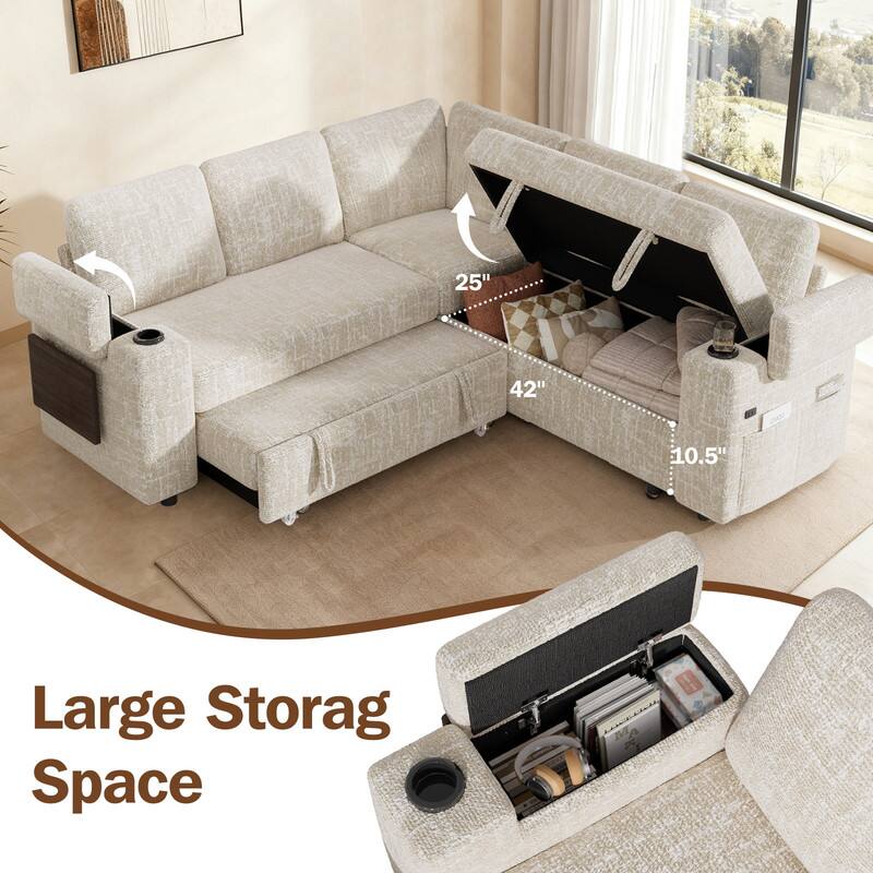 25" 42" 10.5" Large Storage Space