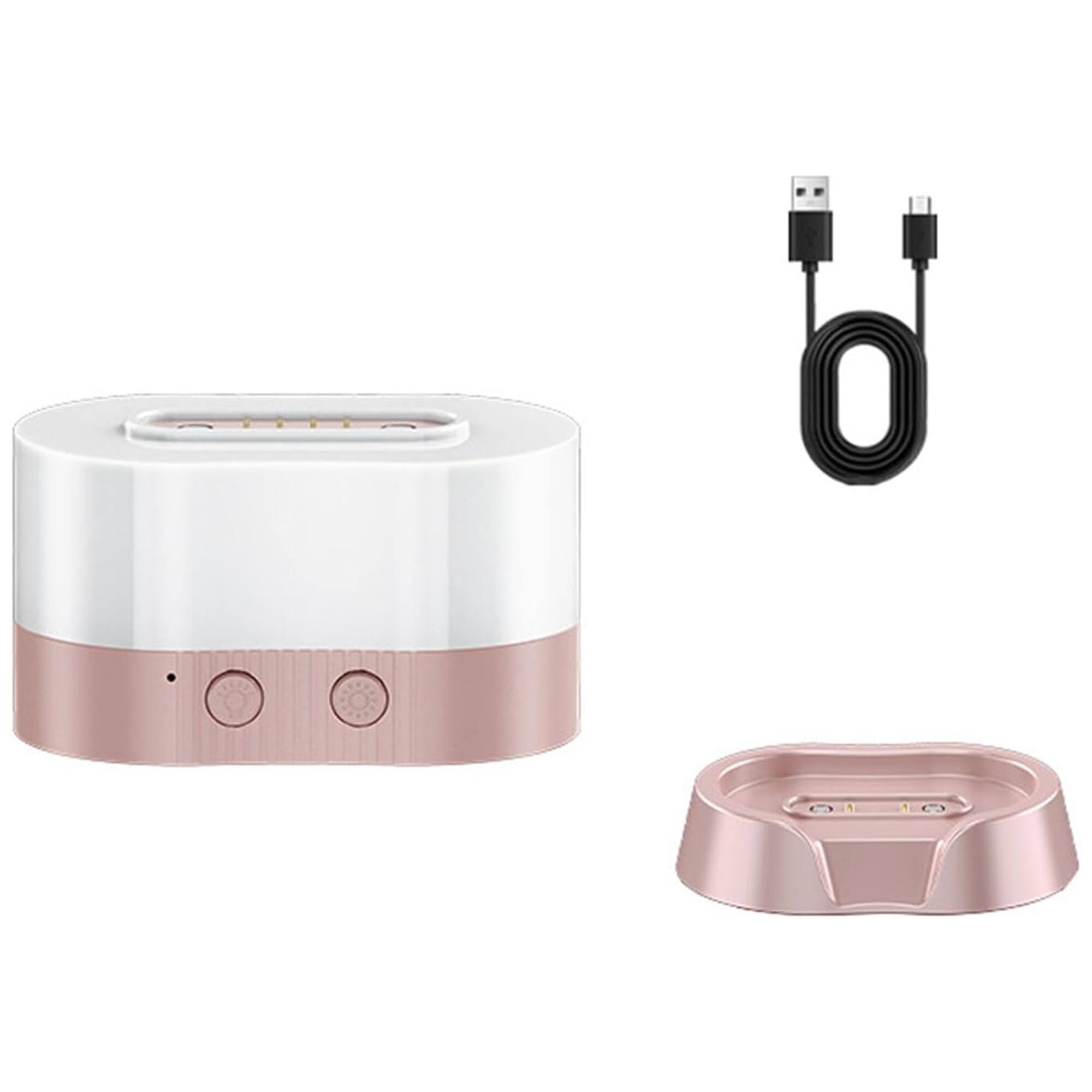 Front. YONWAY - Magnetic RGB Ambient Lamp, USB Rechargeable Night Light, Portable Decorative Light for Home Bar, Coffee, Camp (1PCS).