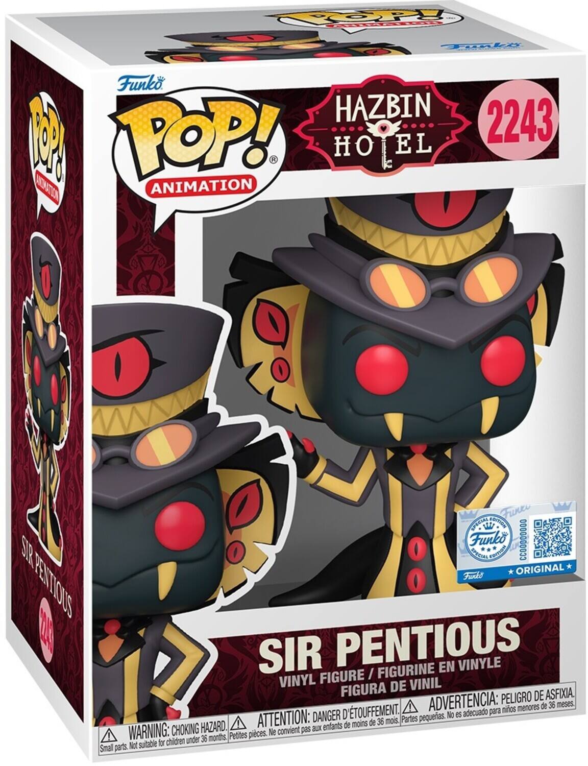 COPY FOL TFaali Funk HAZBIN 2243 1 POP! O EL ADUITTN ANIMATION Funei SPECIAL EGITION Funko CCO0000000 SR SPECIAL FOTA ORIGINAL Fucko PENTIOUS D4 SIR PENTIOUS FIGURINE EN VINYLE FIGURE / VINYL DE VINIL FIGURA PELIGRO DE ASFIXIA D'TOUFFEMENT. ADVERTENCIA: para niños menores de 36 meses. DANGER petites. No es adecuado HAZARD. ATTENTION: BLX enfants de moins de 36 mois. Partes WARNING: CHOKING Petites pices. Ne convient pas for children under 36 months Smal parts. Not suitable