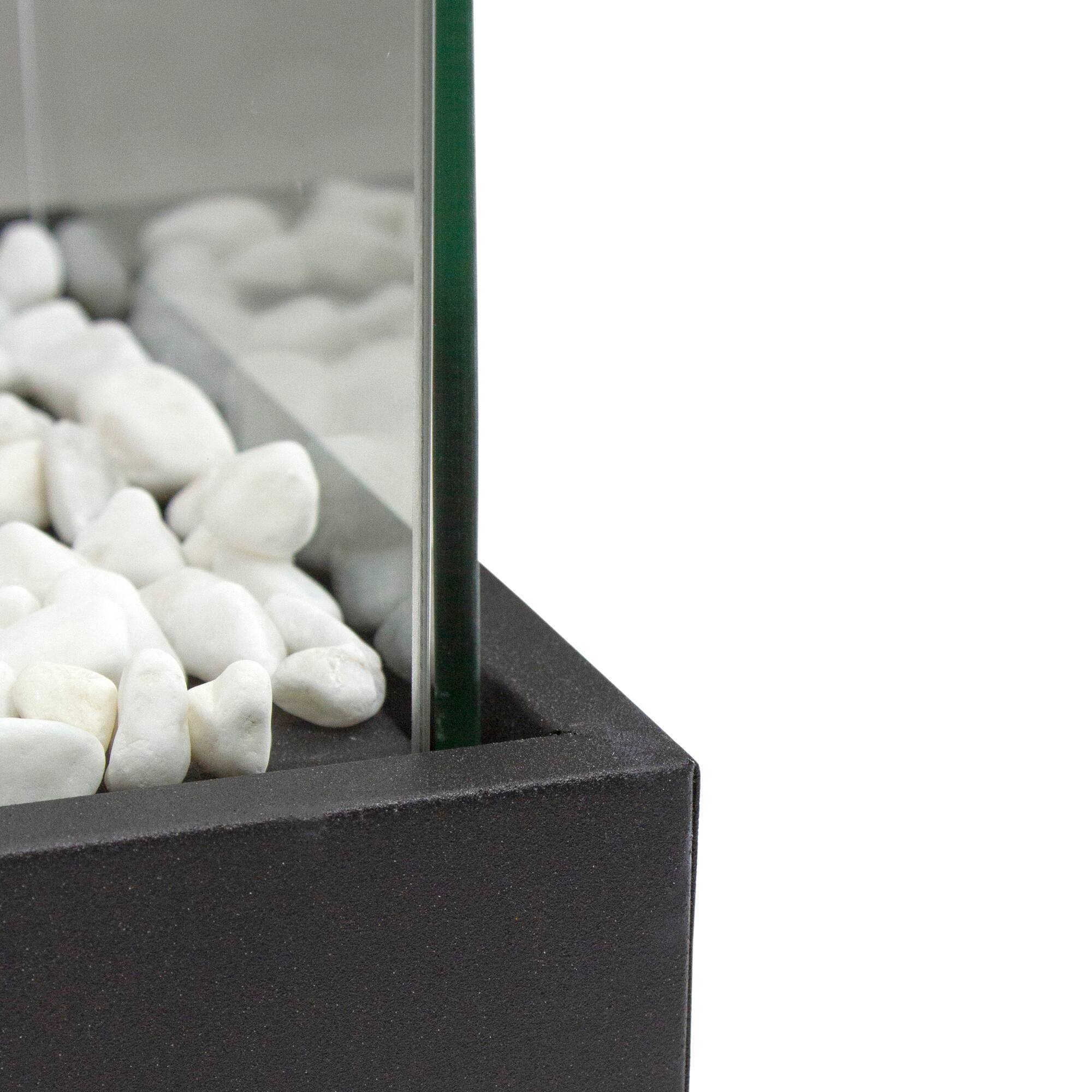 Alt View 5. Northlight - Bio Ethanol Ventless Portable Triple Fireplace with Flame Guard - 17.75" - Black - Black.