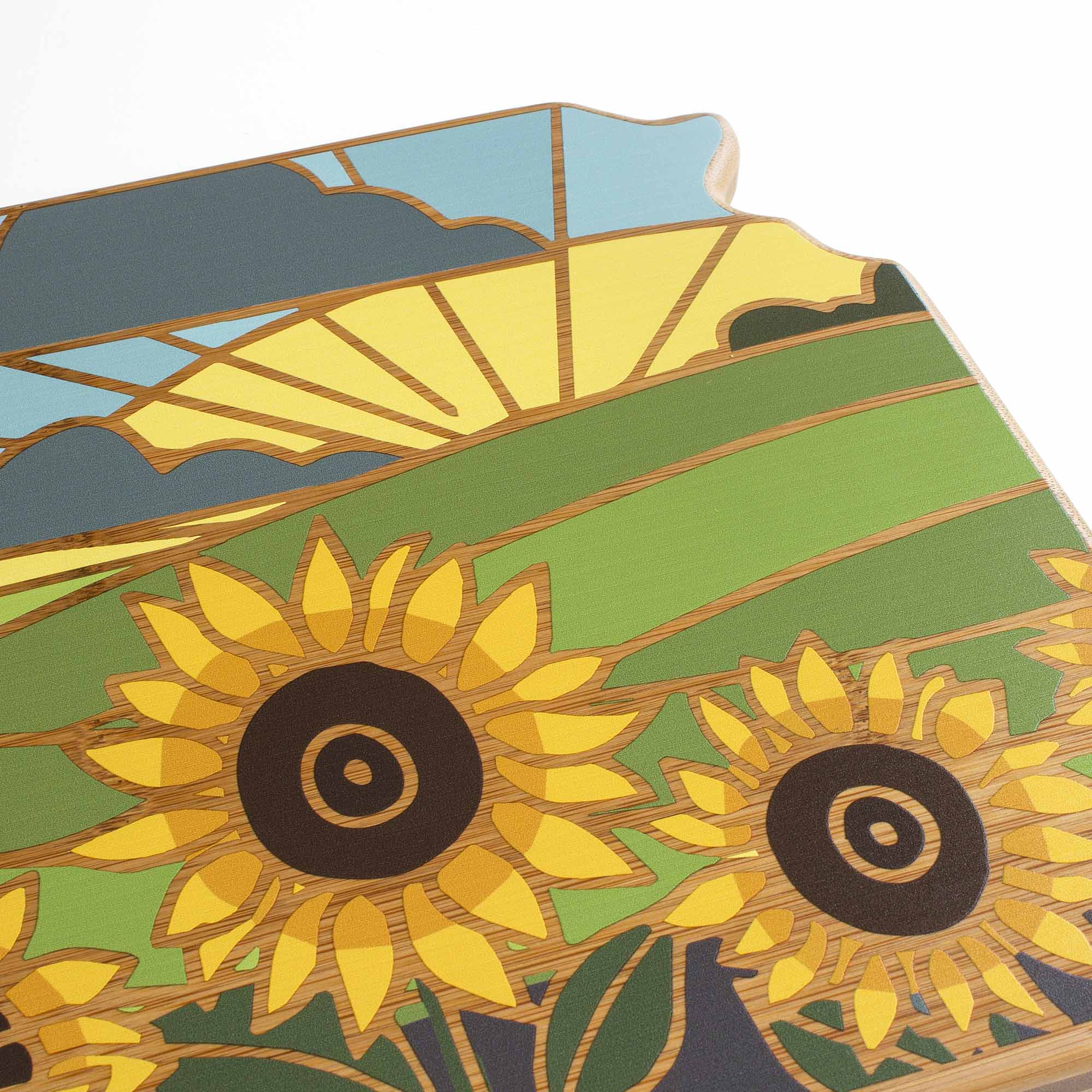 Alt View 1. Totally Bamboo - Kansas Cutting Board with Artwork by Summer Stokes.