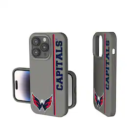 Keyscaper - NHL - Washington Capitals Sidebar Soft Touch iPhone Case - 15 - Gray