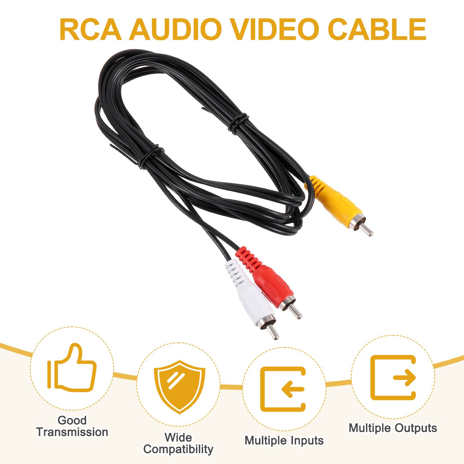 RCA AUDIO VIDEO CABLE

- Good Transmission
- Wide Compatibility
- Multiple Inputs
- Multiple Outputs