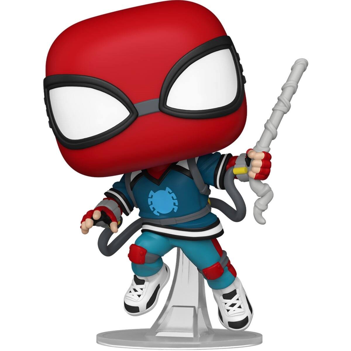 Angle. Funko - Funko POP! Marvel: Friendly Neighborhood Spider-Man - Spider-Man (Homemade Suit)   - Collectibles - Multicolor.